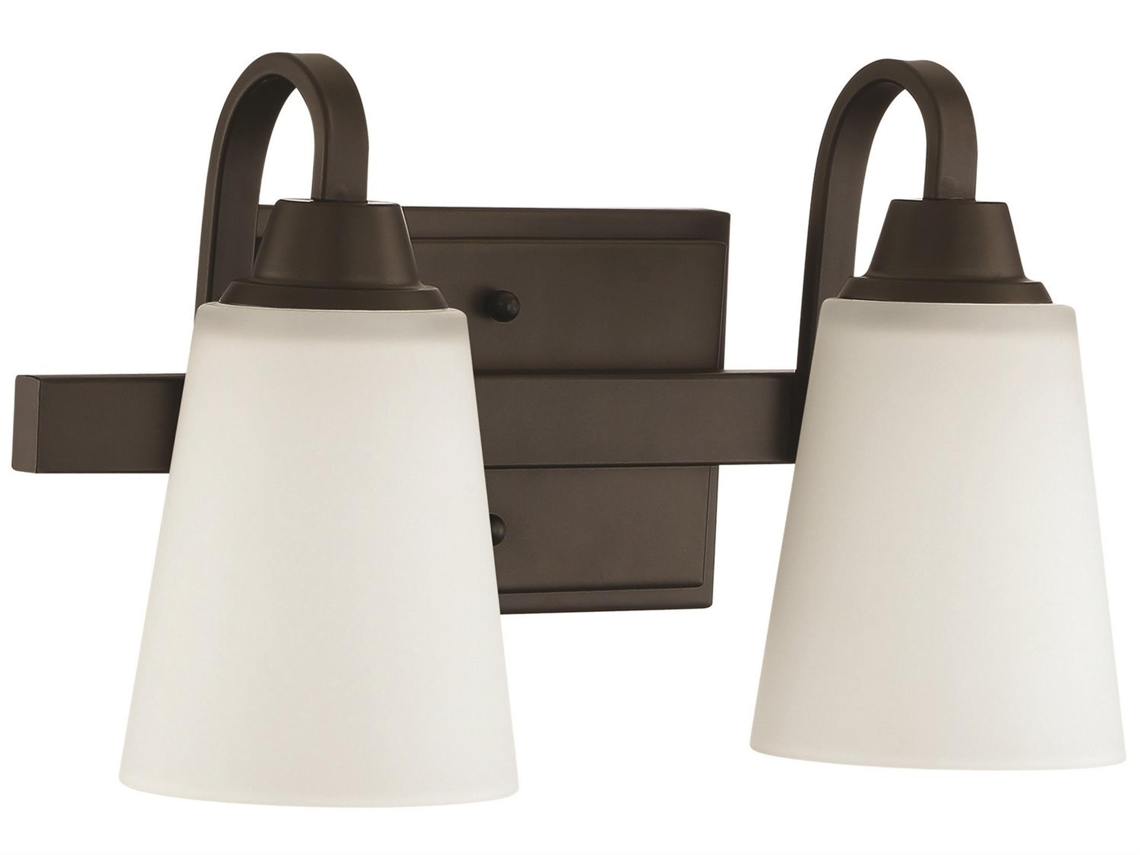 Grace 2-Light Espresso Bronze Glass Vanity Light