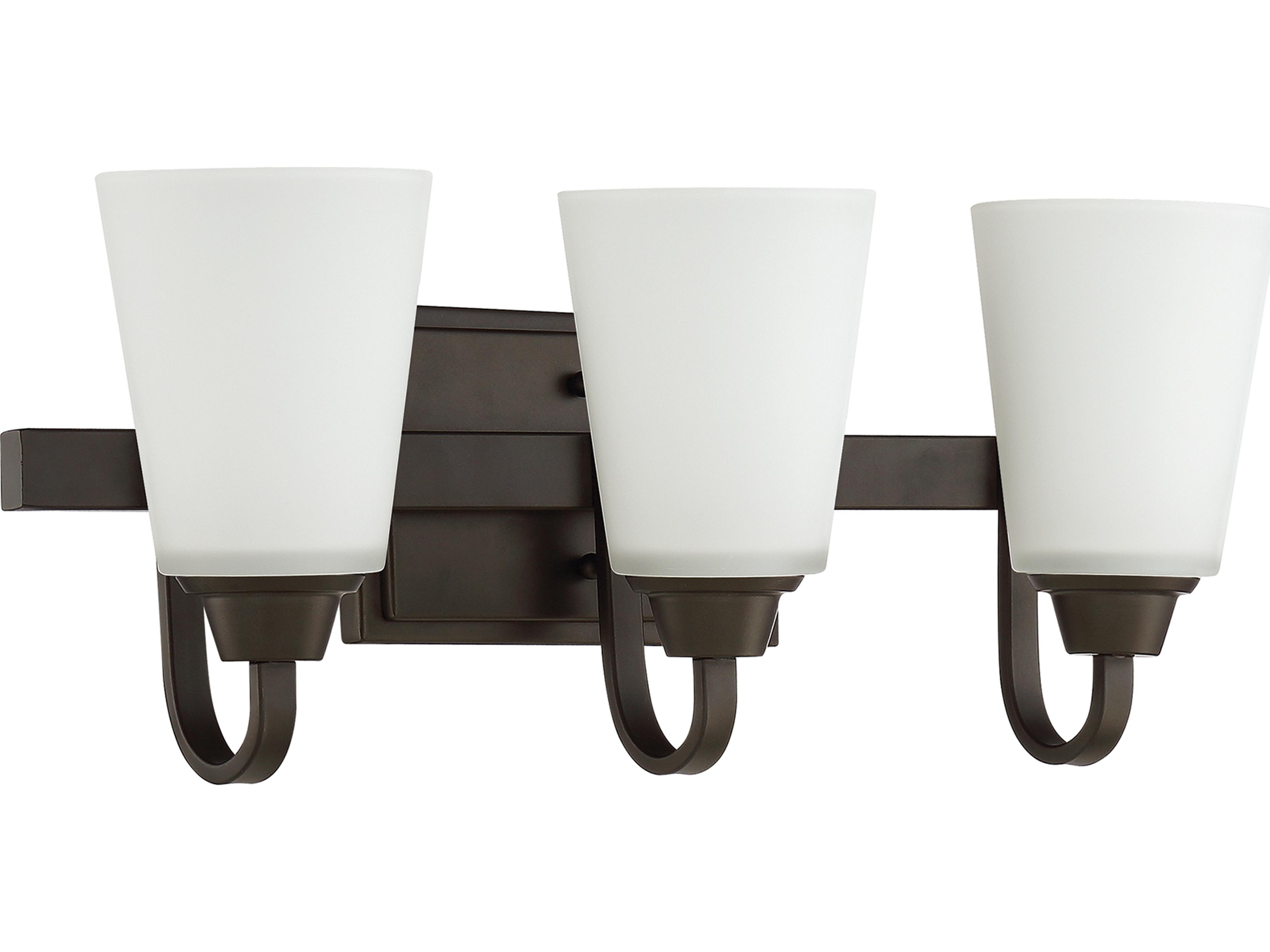 Grace 3-Light Espresso Bronze Glass Vanity Light