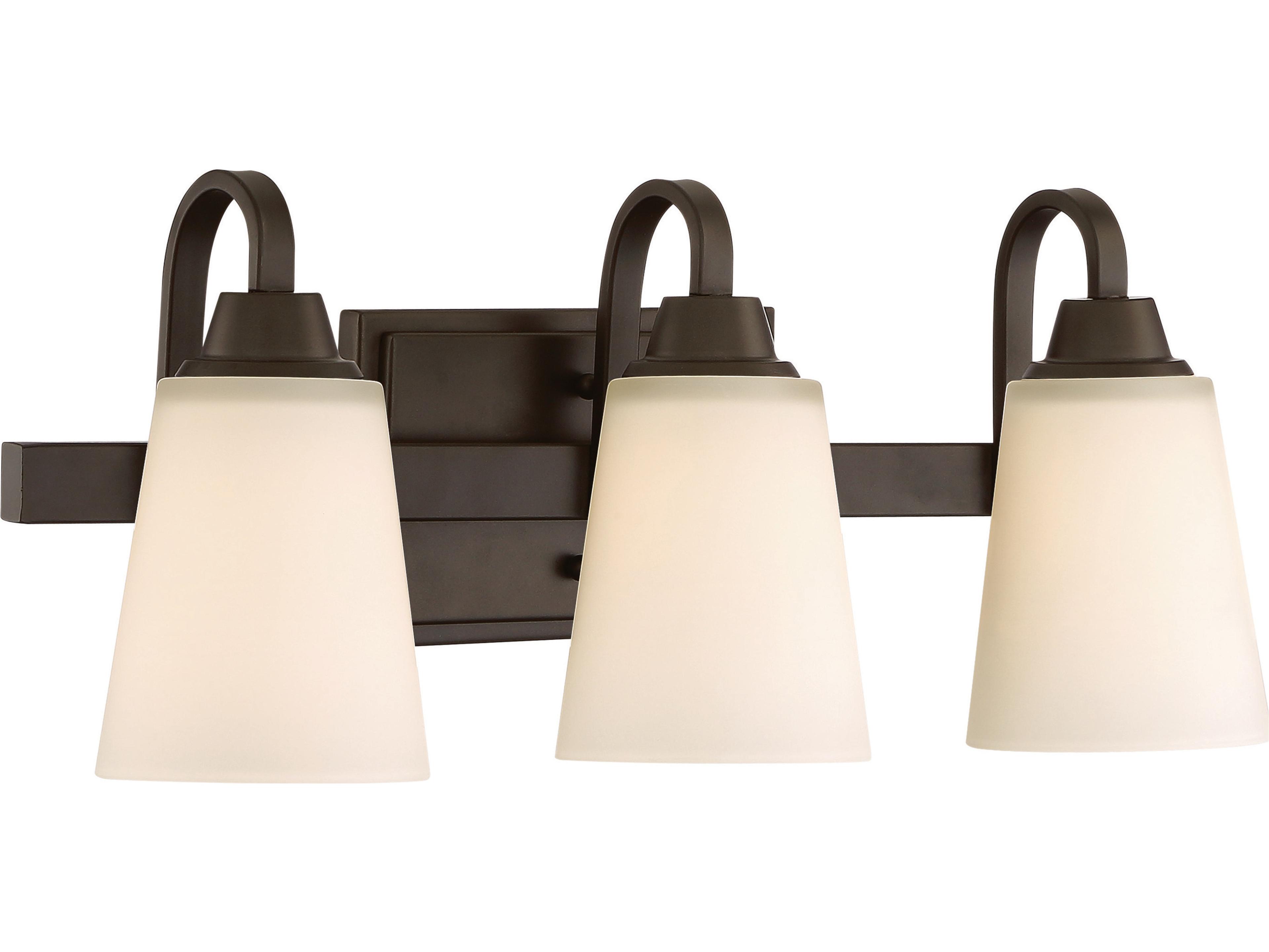 Craftmade Grace 3-Light Espresso Bronze Glass Vanity Light