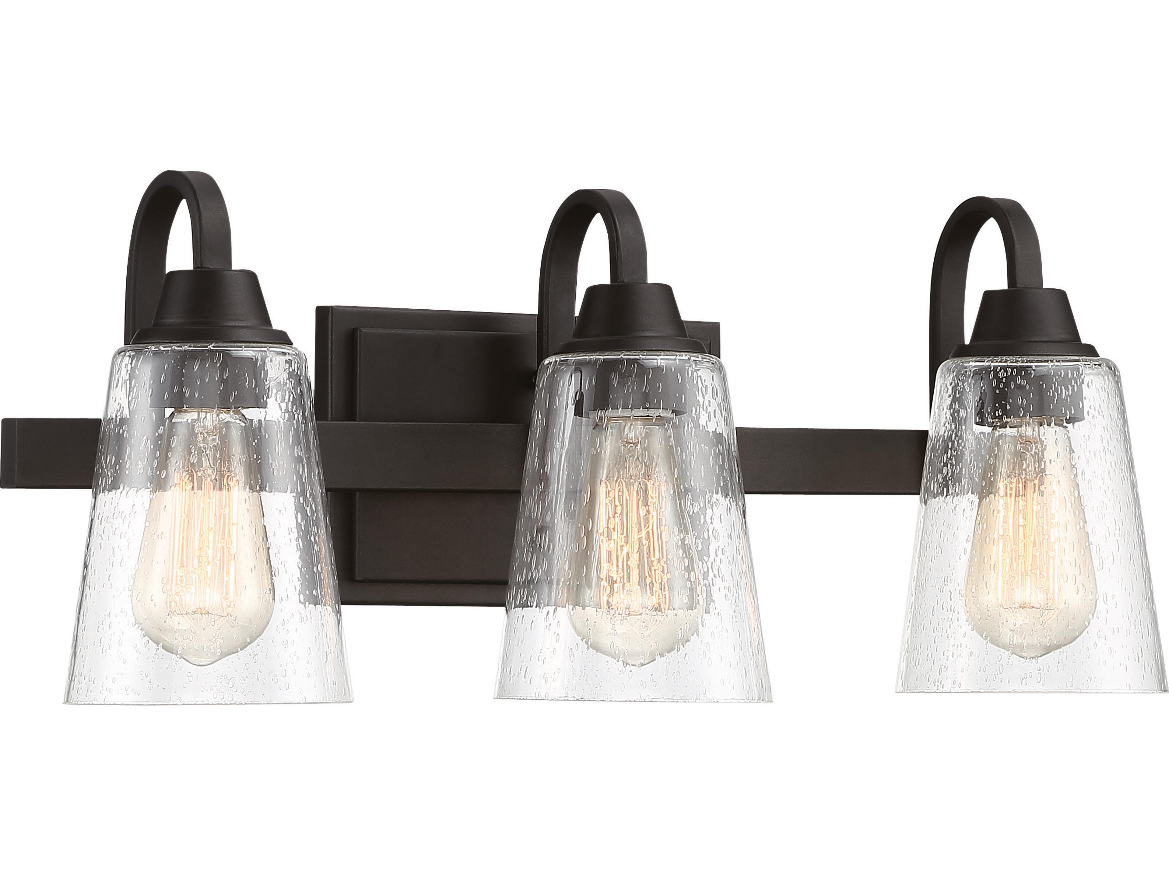 Craftmade Grace 3-Light Espresso Bronze Glass Vanity Light