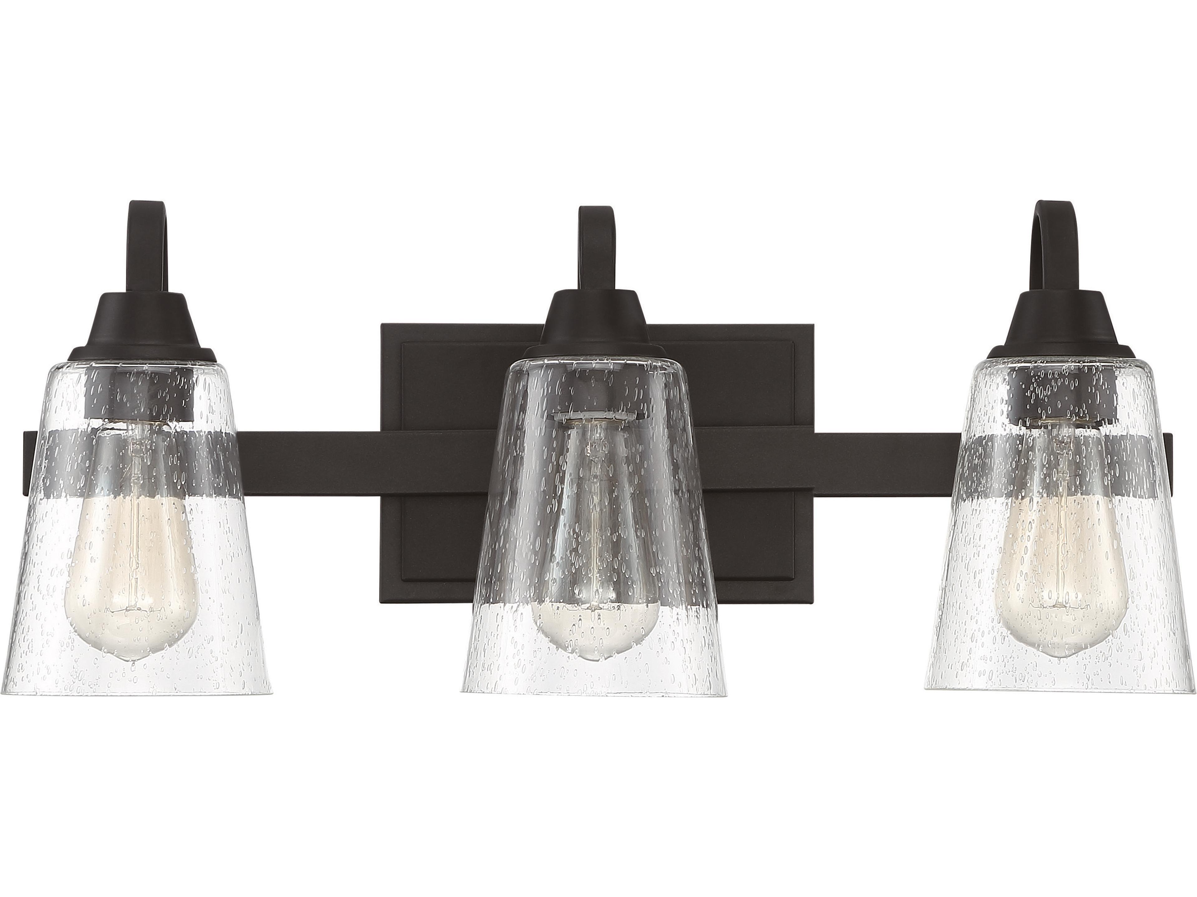 Craftmade Grace 3-Light Espresso Bronze Glass Vanity Light