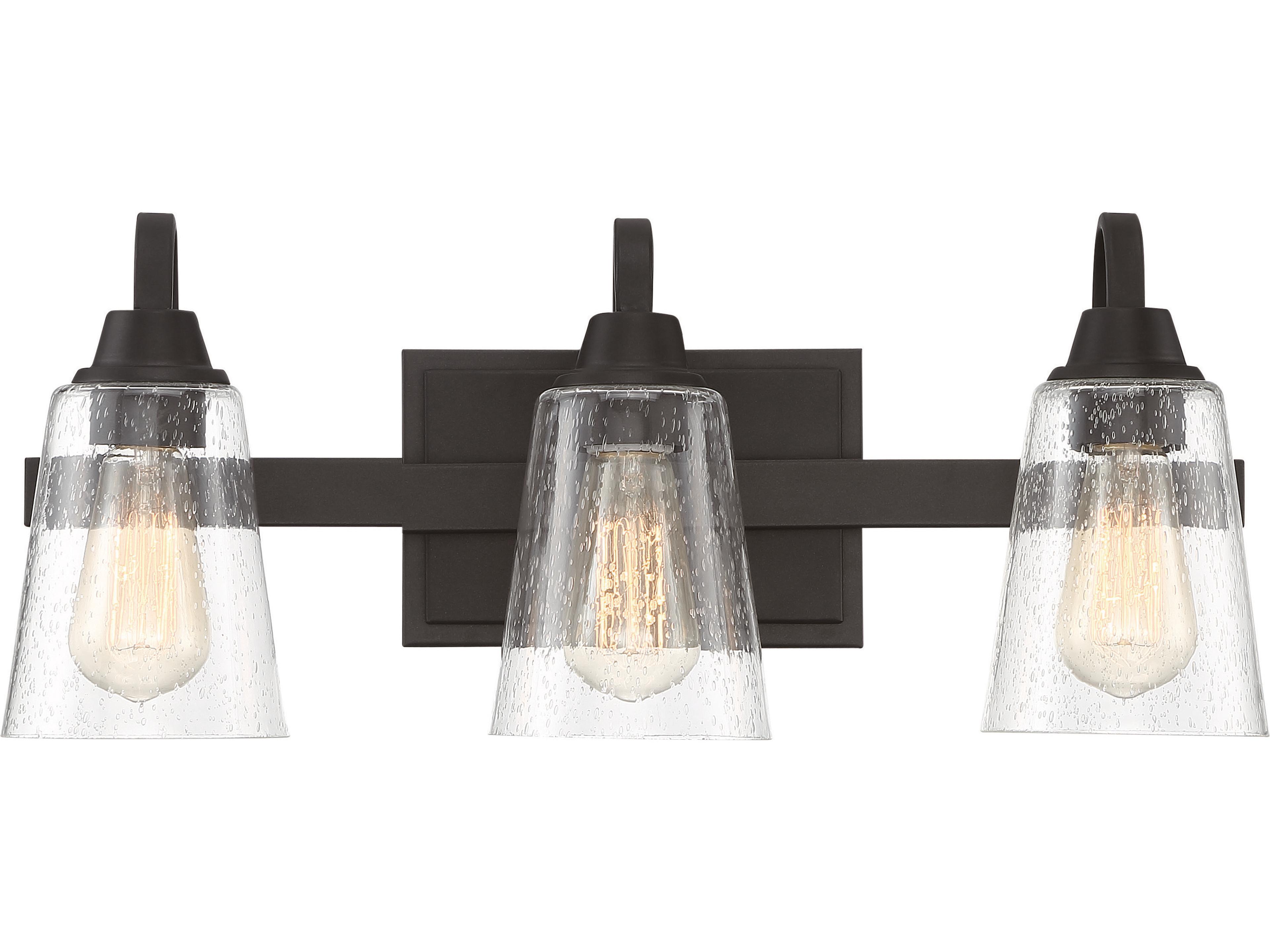Craftmade Grace 3-Light Espresso Bronze Glass Vanity Light