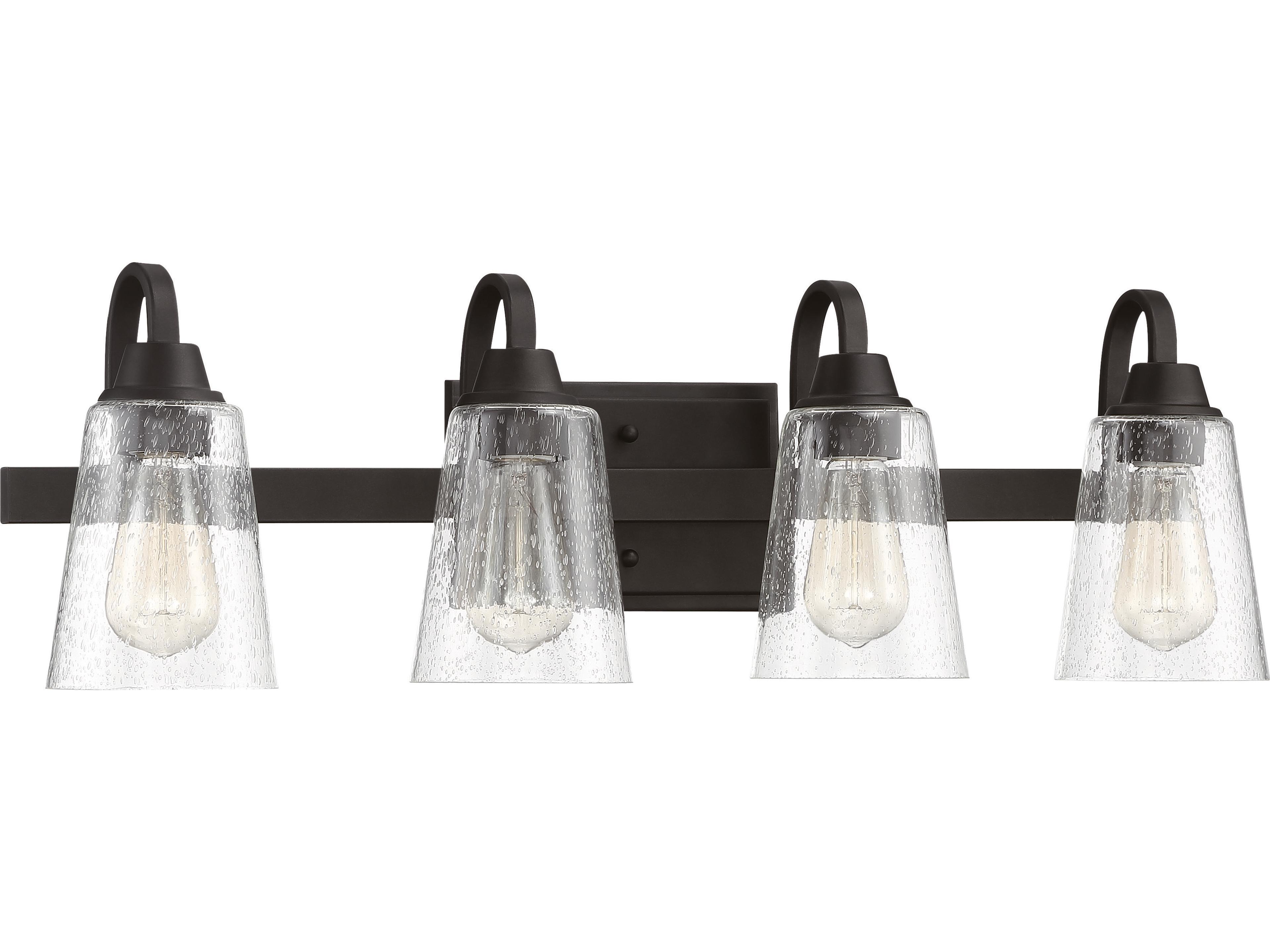 Grace 4-Light Espresso Bronze Glass Vanity Light