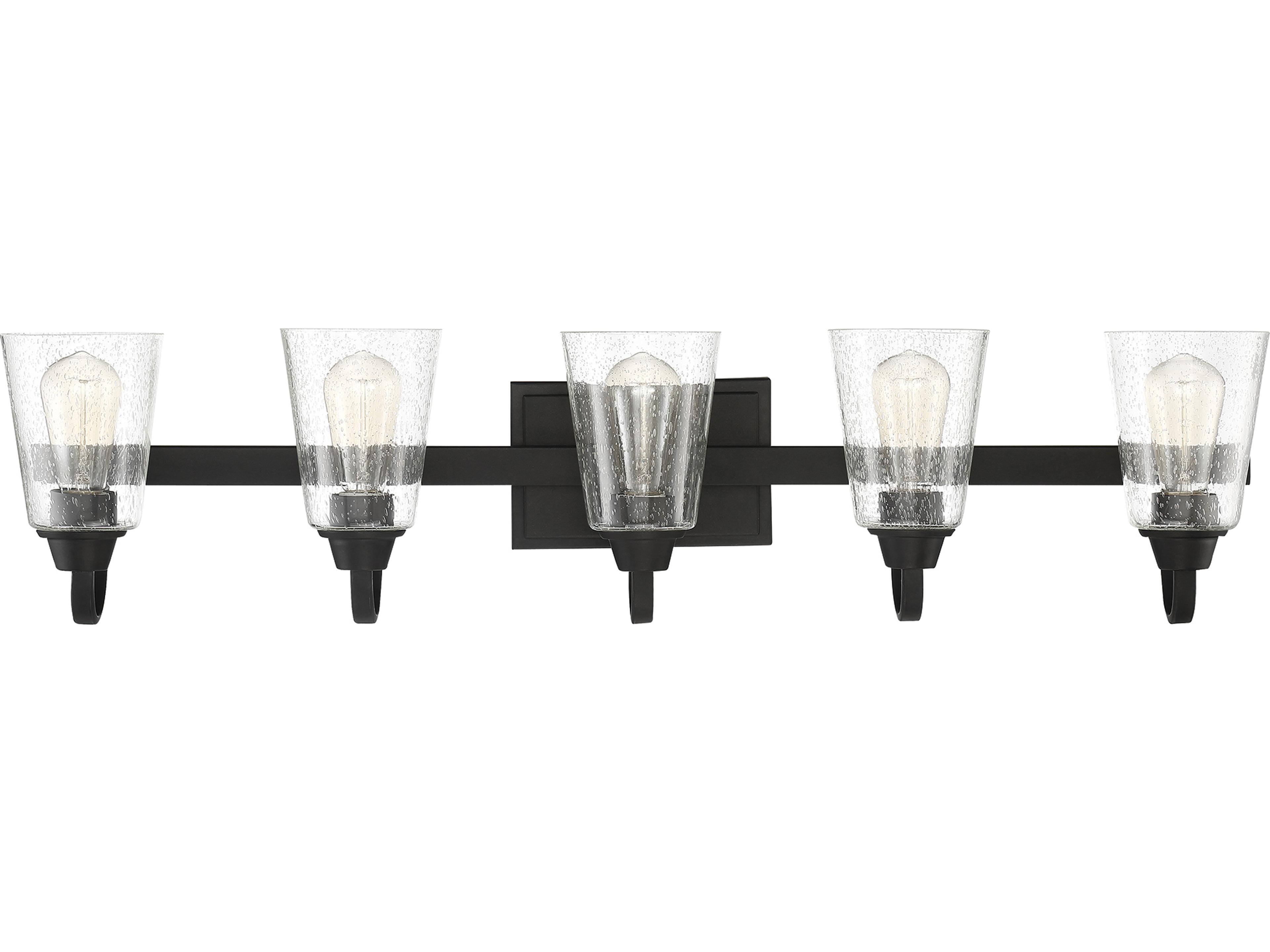 Grace 5-Light Espresso Bronze Glass Vanity Light