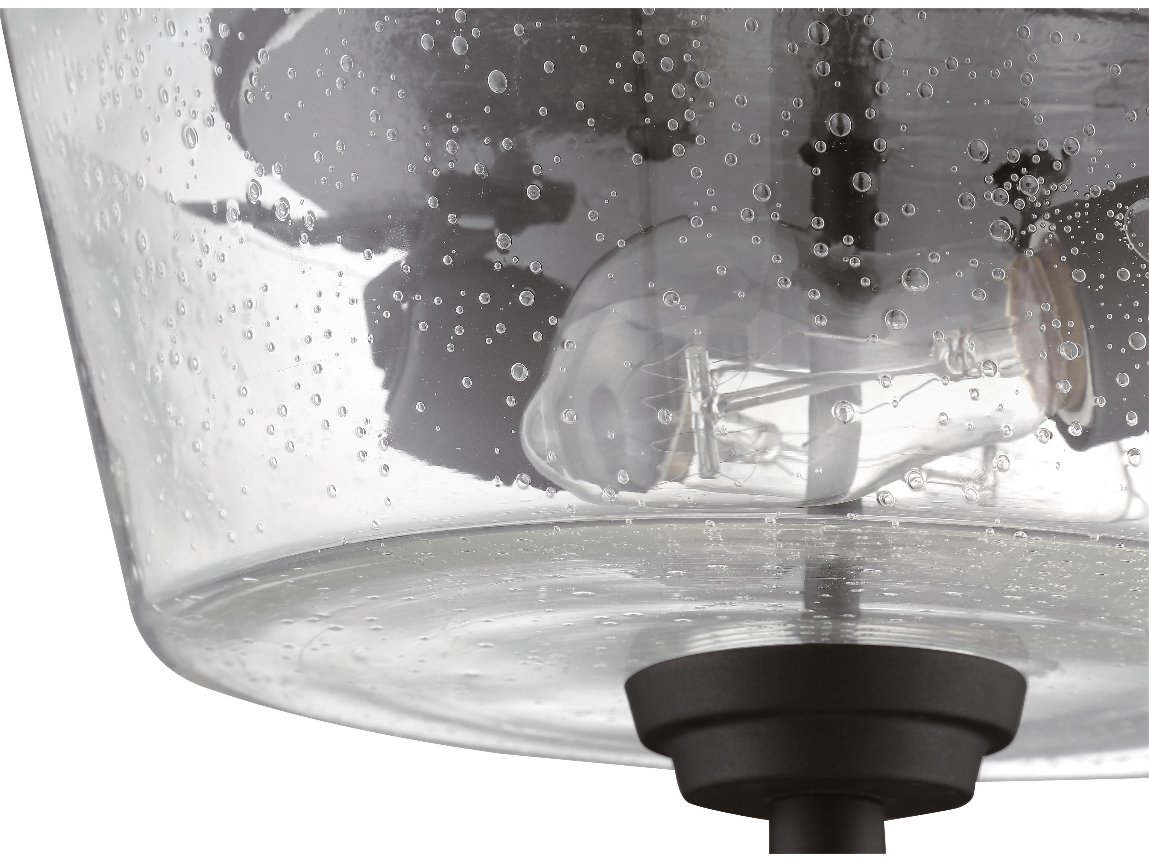 Craftmade Grace 2-Light Espresso Bronze Glass Semi Flush Mount