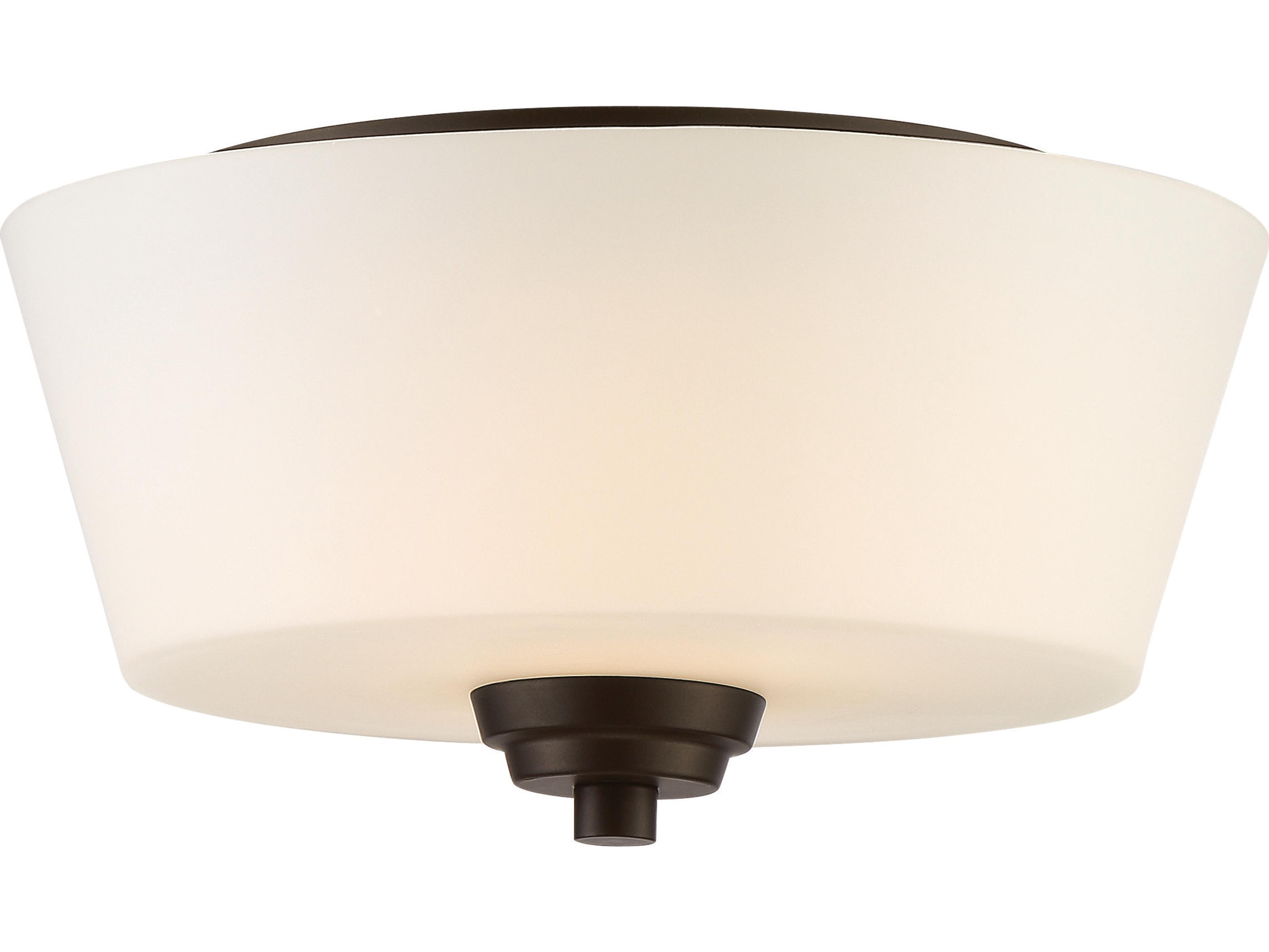Craftmade Grace 2-Light Espresso Bronze Glass Flush Mount