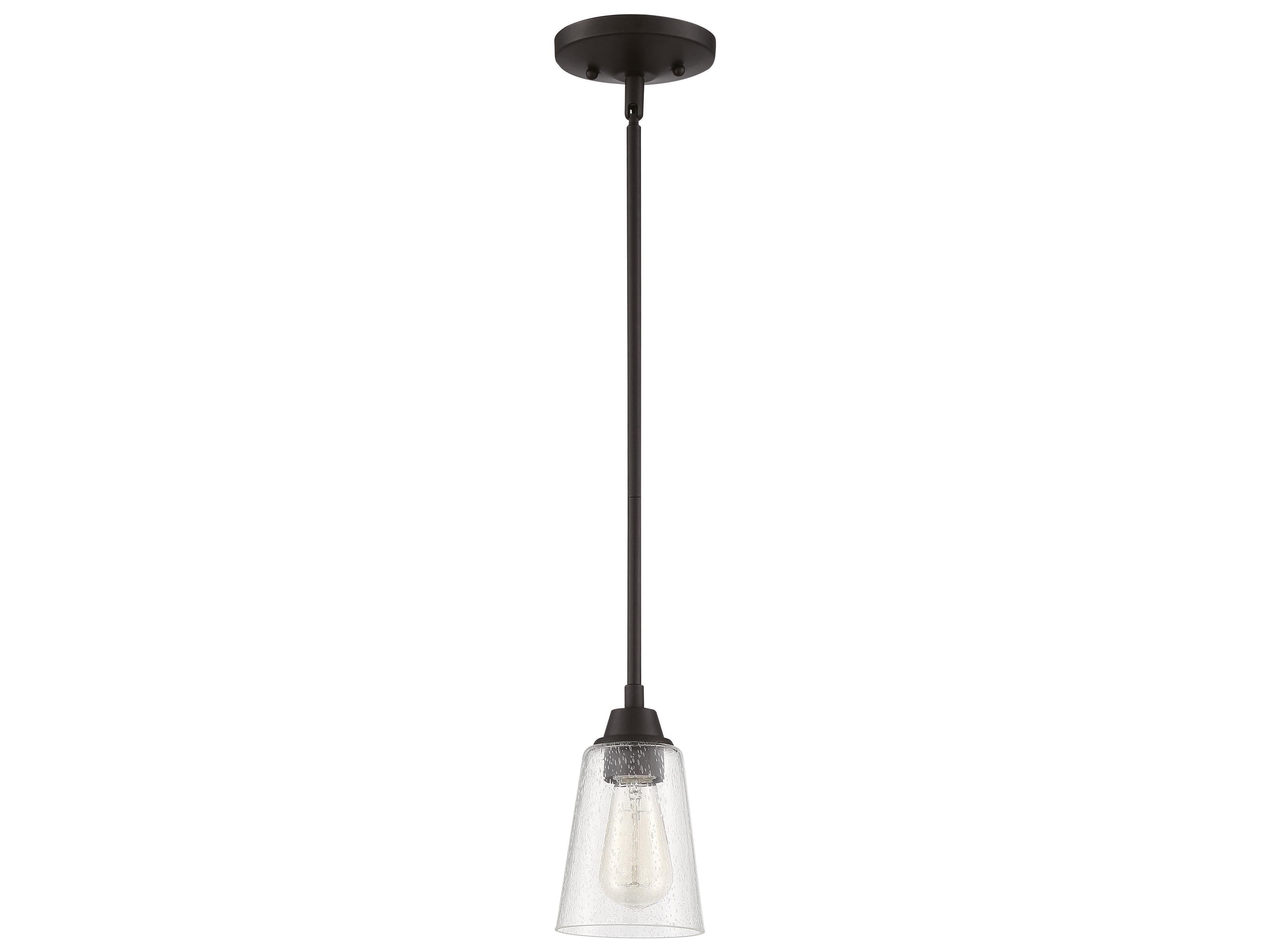 Grace 1-Light Espresso Bronze Glass Bell Mini Pendant