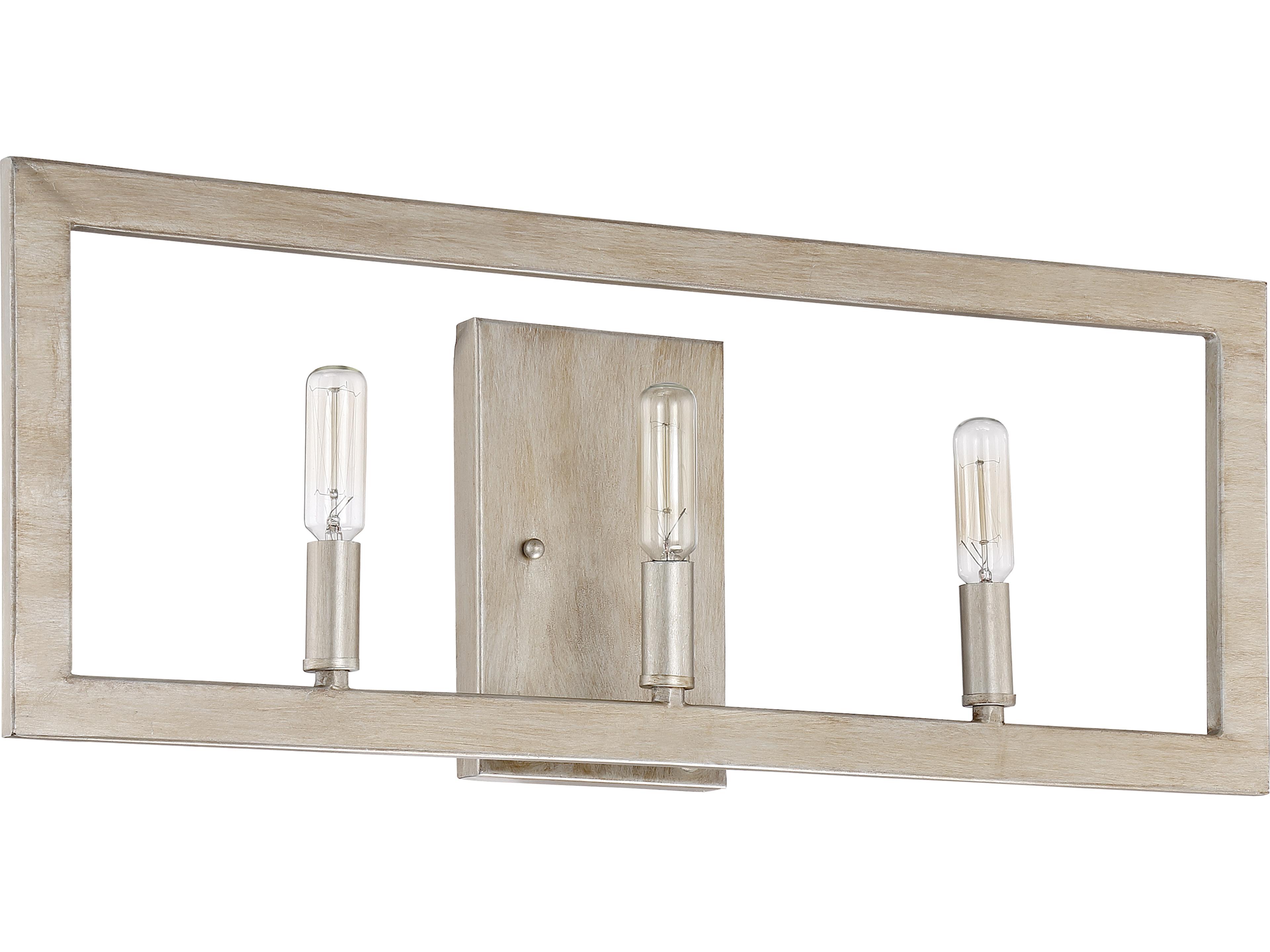 Portrait 3-Light Gold Twilight Pewter Vanity Light