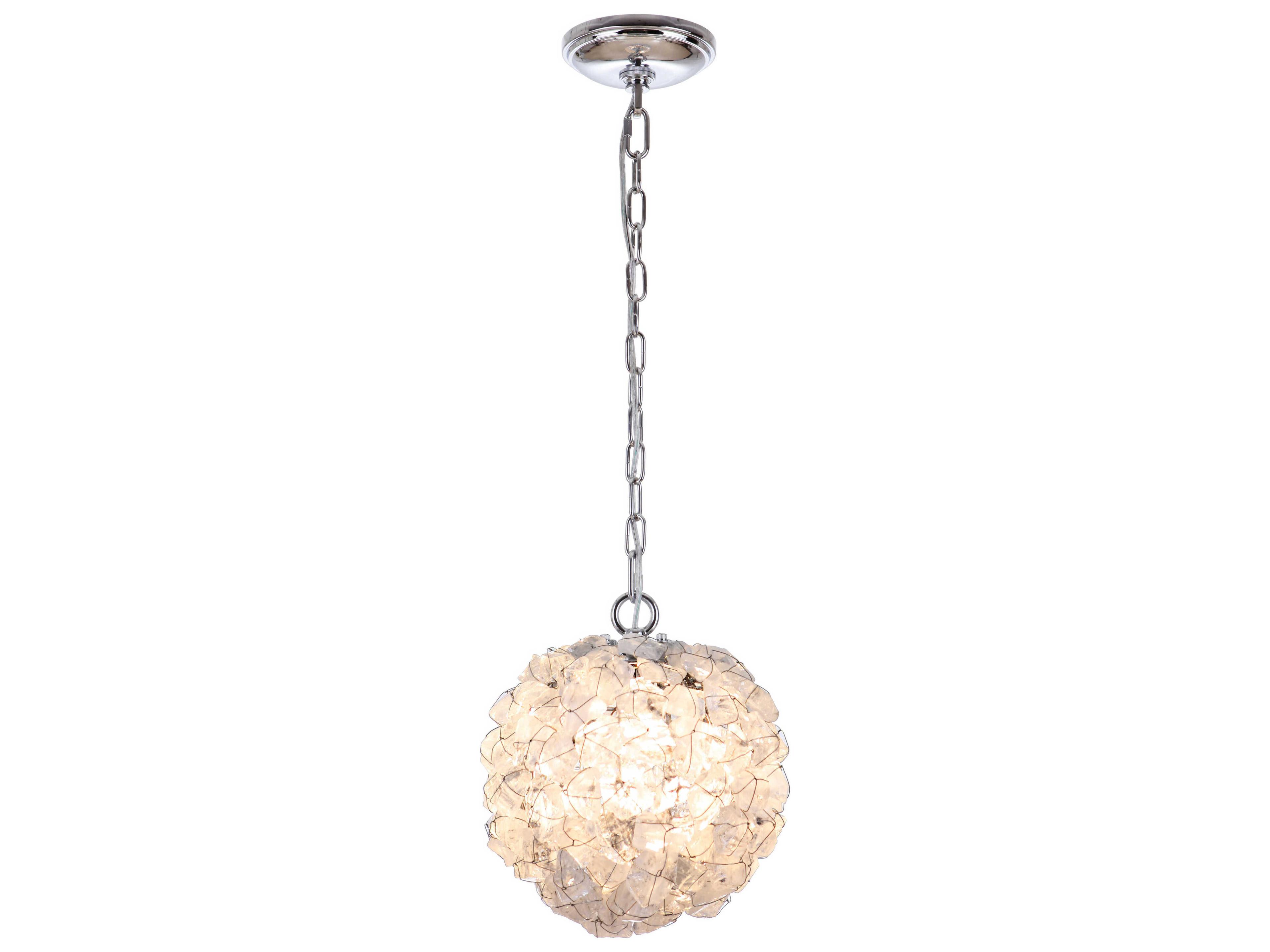 Craftmade Roxx 1-Light Chrome Crystal Globe Round Mini Pendant
