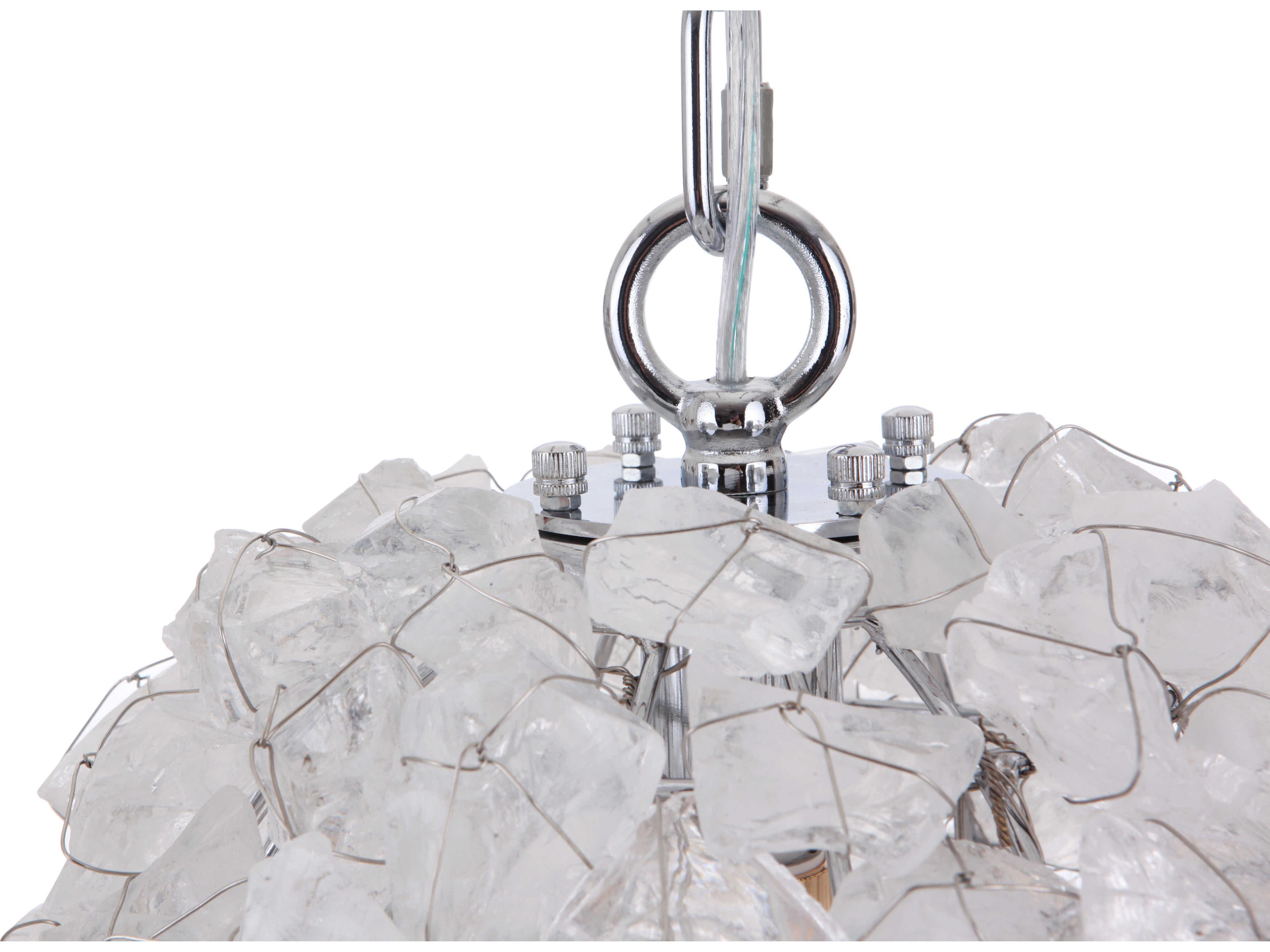 Craftmade Roxx 1-Light Chrome Crystal Globe Round Mini Pendant