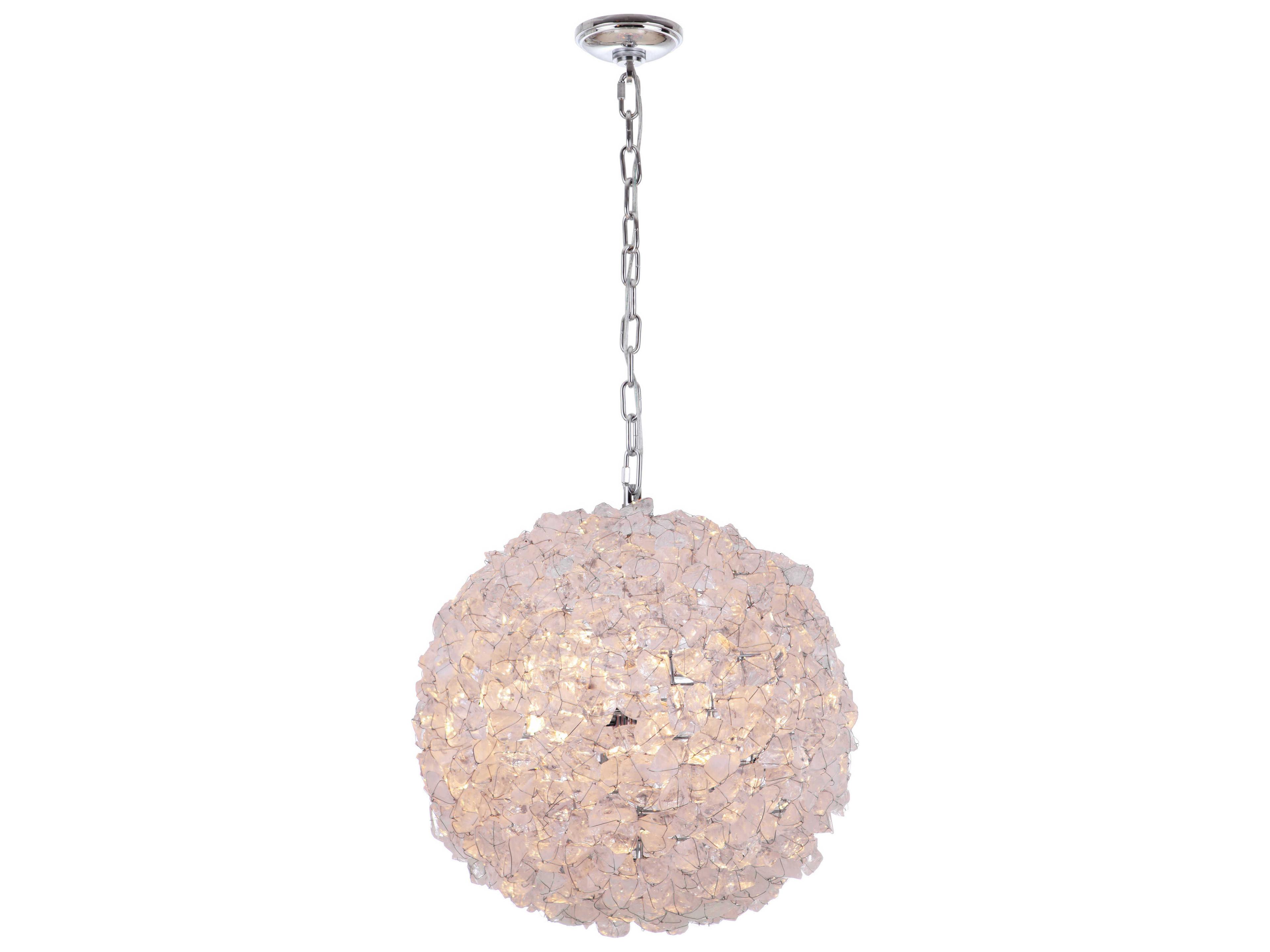 Craftmade Roxx 4-Light Chrome Crystal Globe Round Pendant
