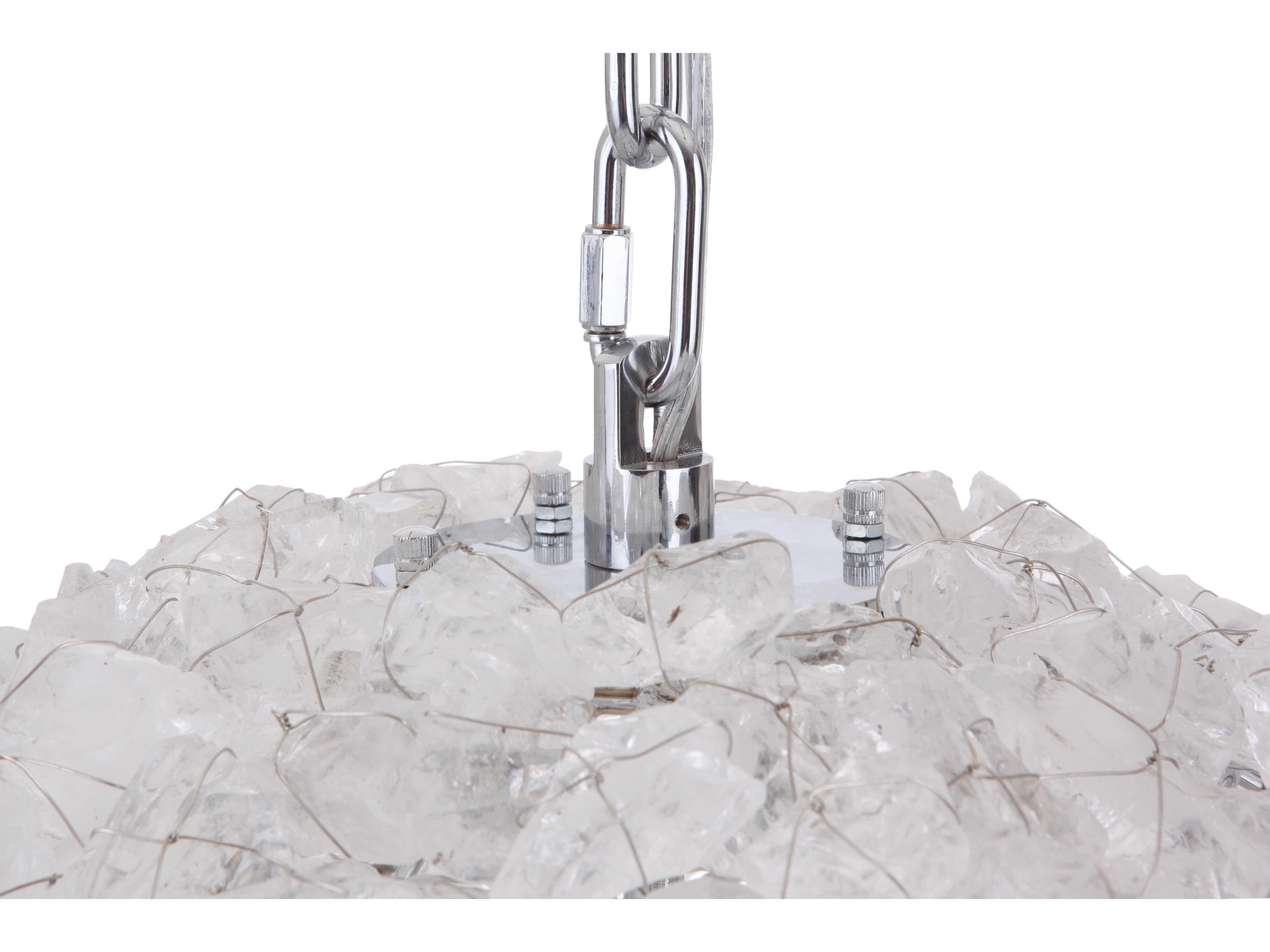 Craftmade Roxx 4-Light Chrome Crystal Globe Round Pendant