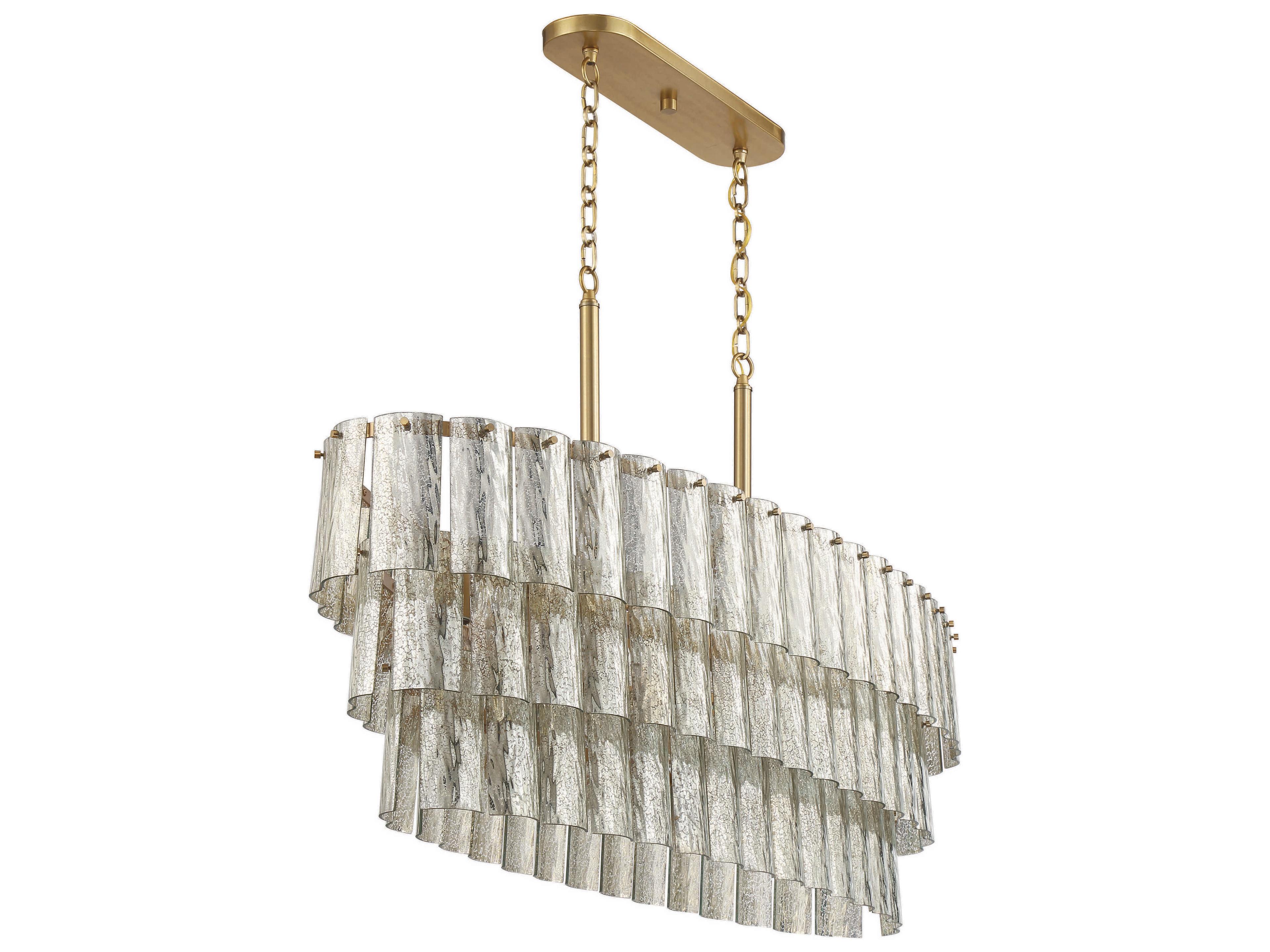Craftmade Museo 7-Light Satin Brass Tiered Island Pendant