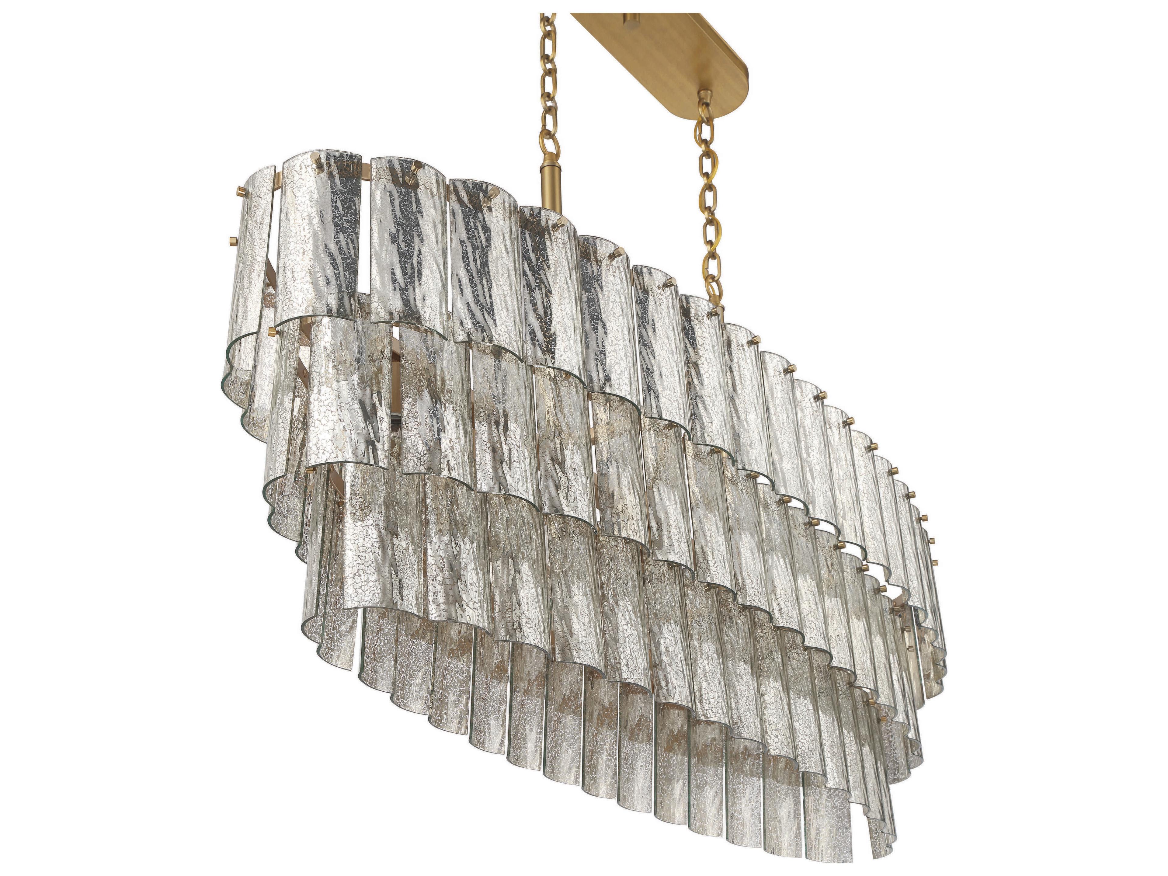 Craftmade Museo 7-Light Satin Brass Tiered Island Pendant