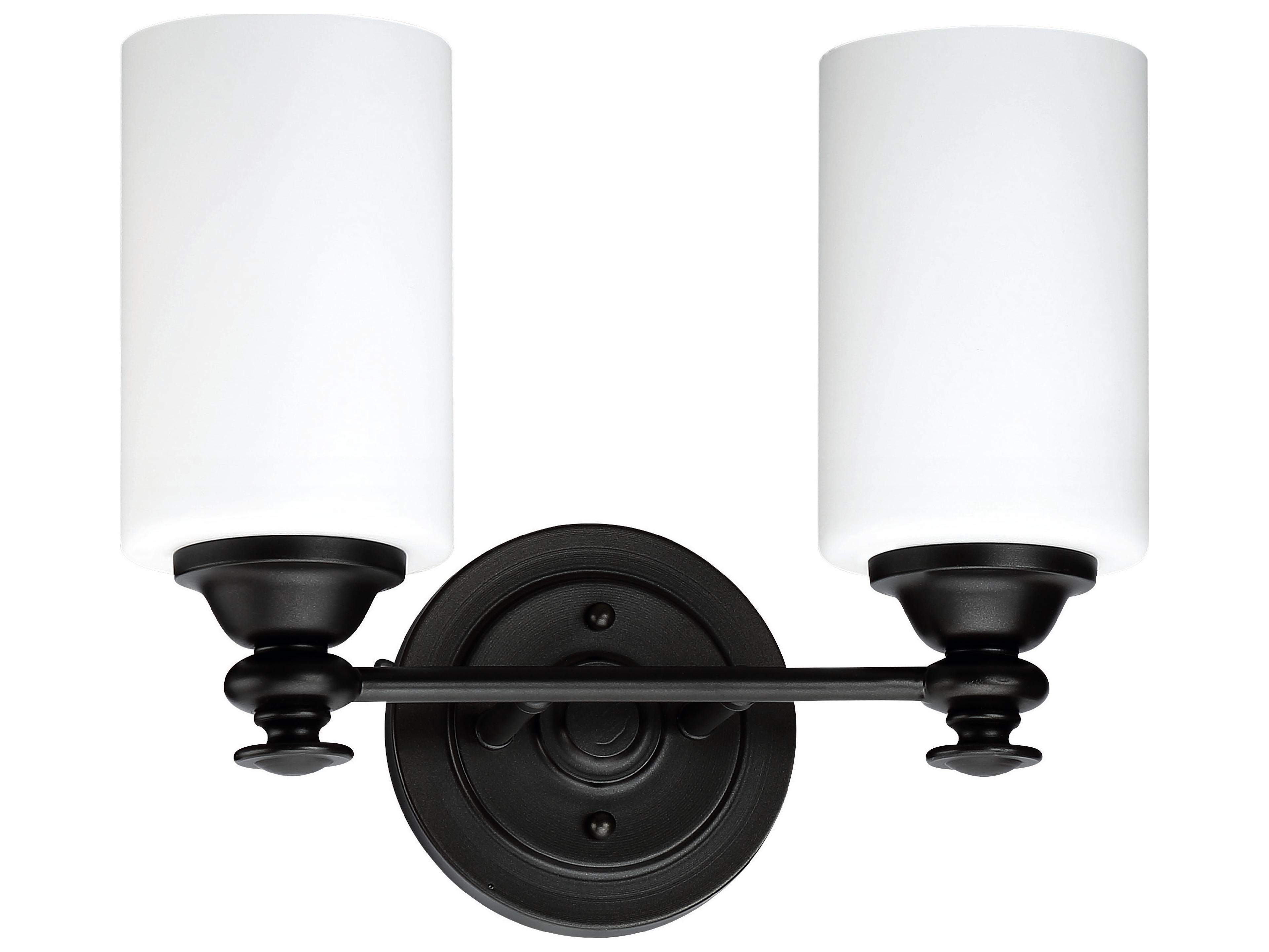 Dardyn 2-Light Espresso Brown Glass Vanity Light