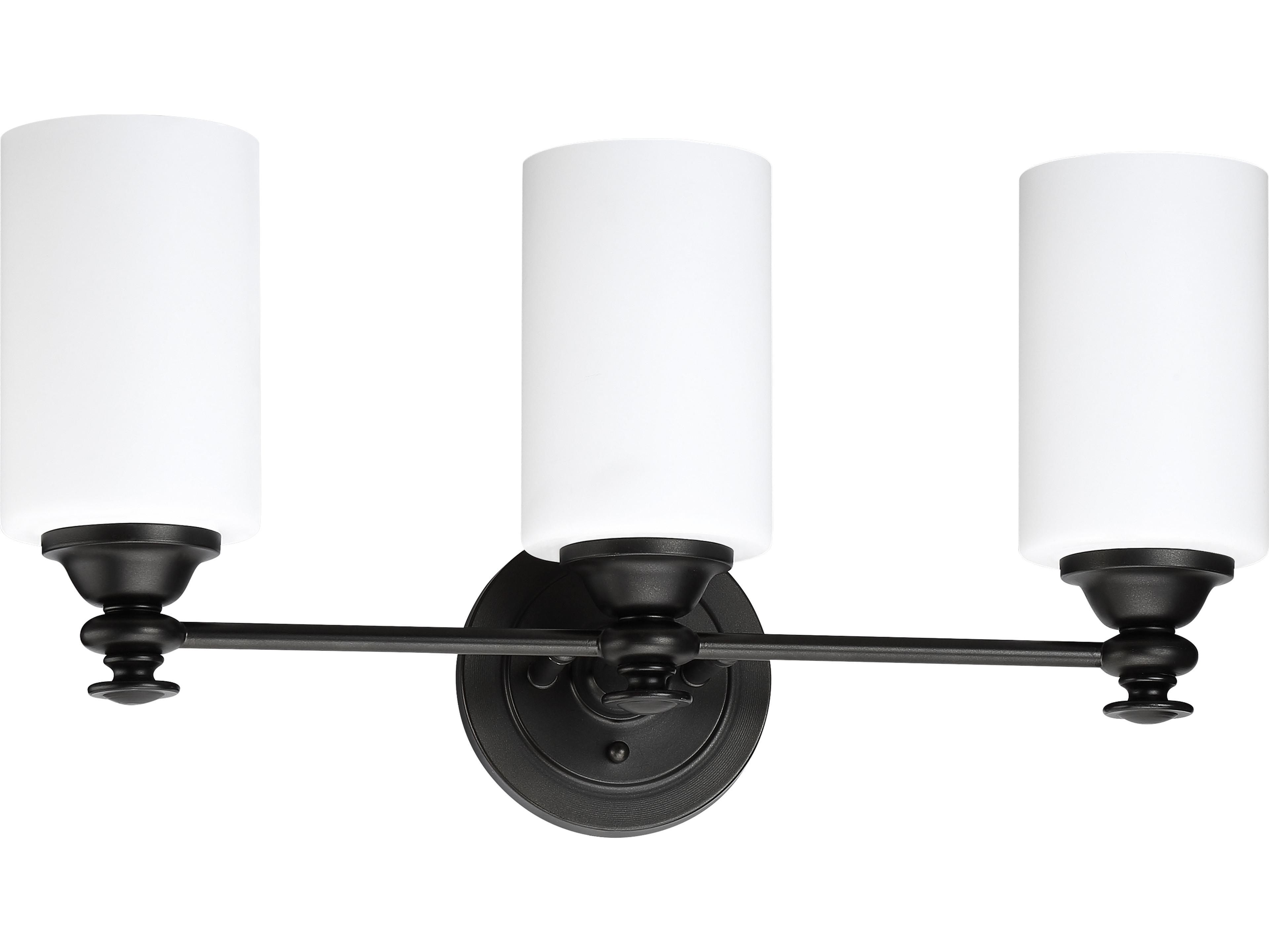 Dardyn 3-Light Espresso Brown Glass Vanity Light