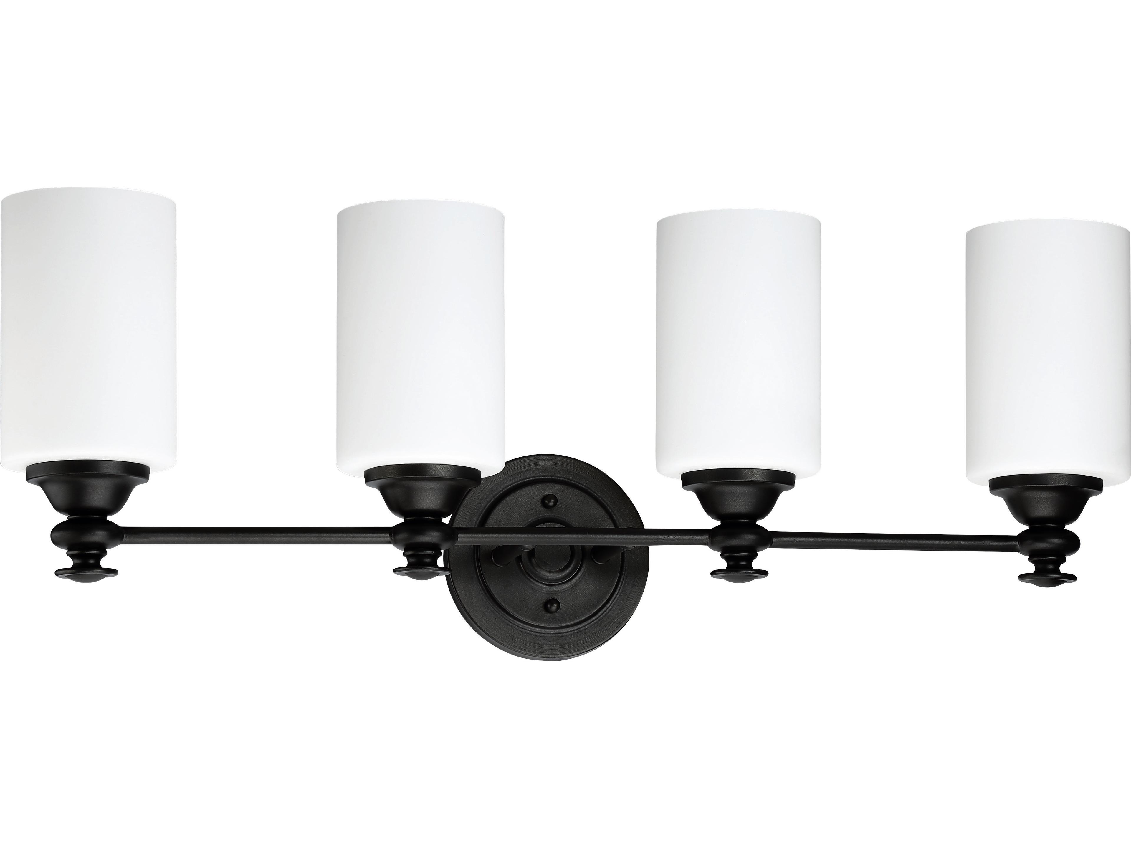 Dardyn 4-Light Espresso Black Glass Vanity Light