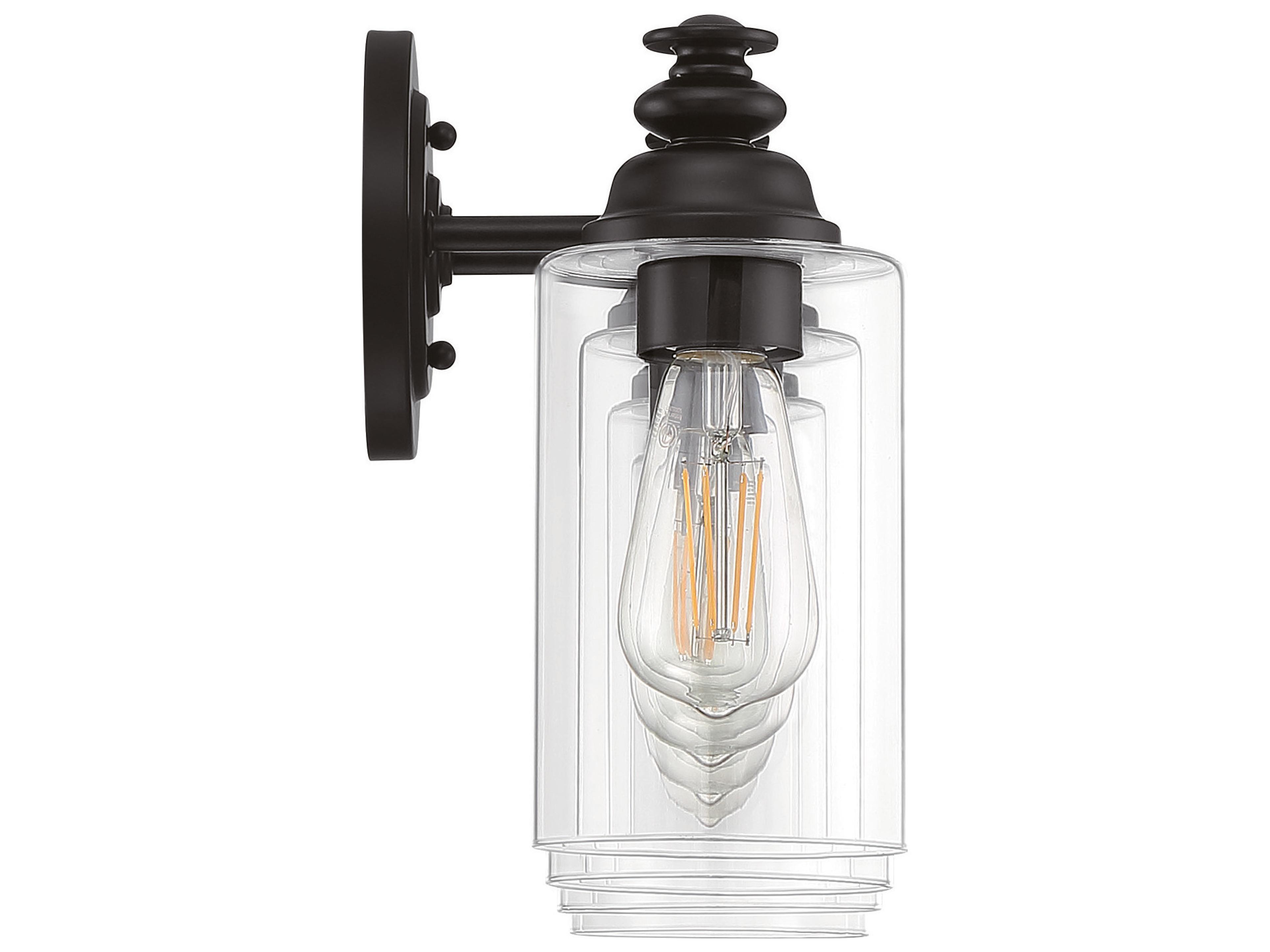 Craftmade Dardyn 4-Light Flat Black Glass Vanity Light