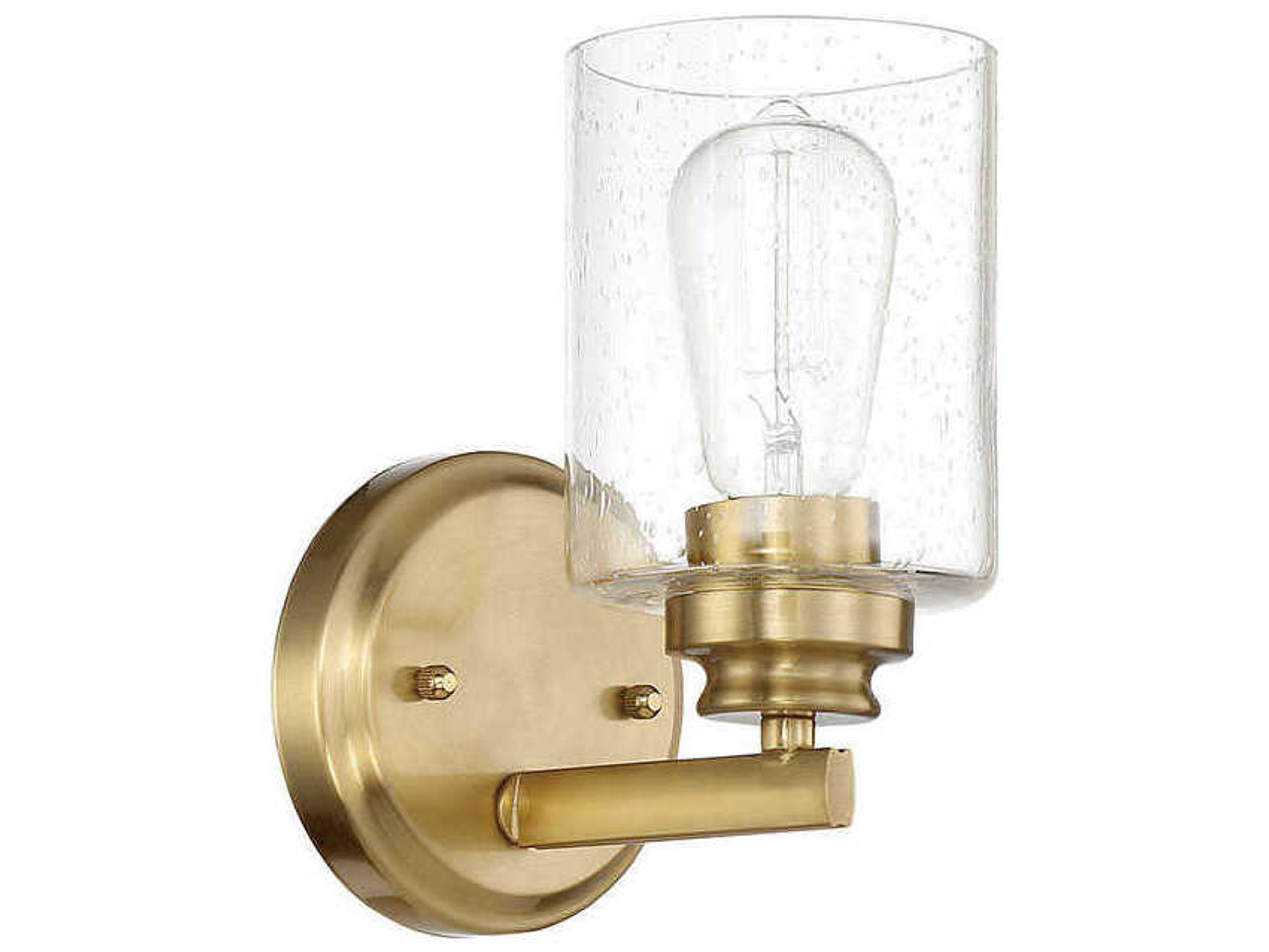 Bolden 1-Light Satin Brass Glass Wall Sconce
