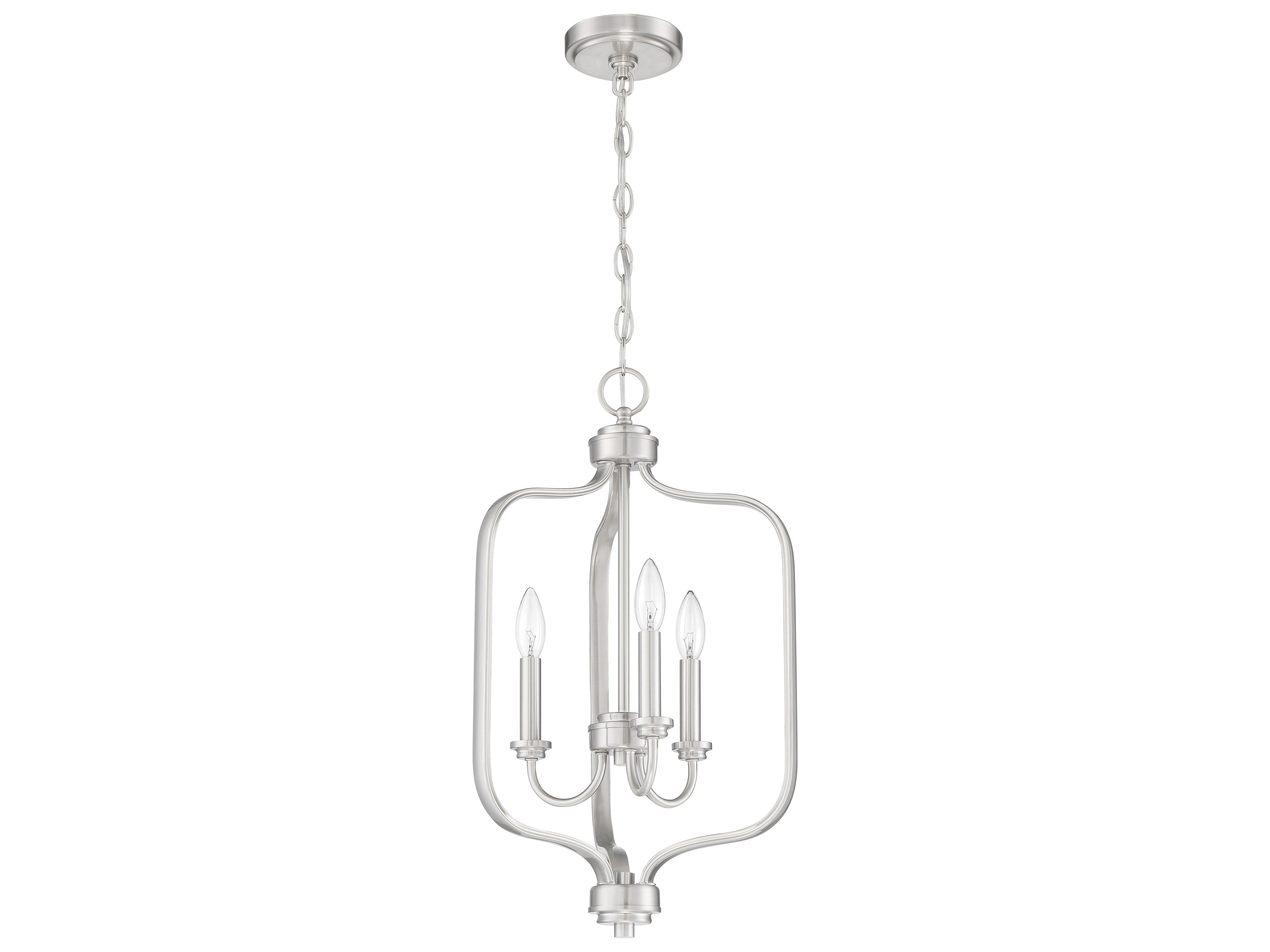 Bolden 3-Light Brushed Polished Nickel Chandelier