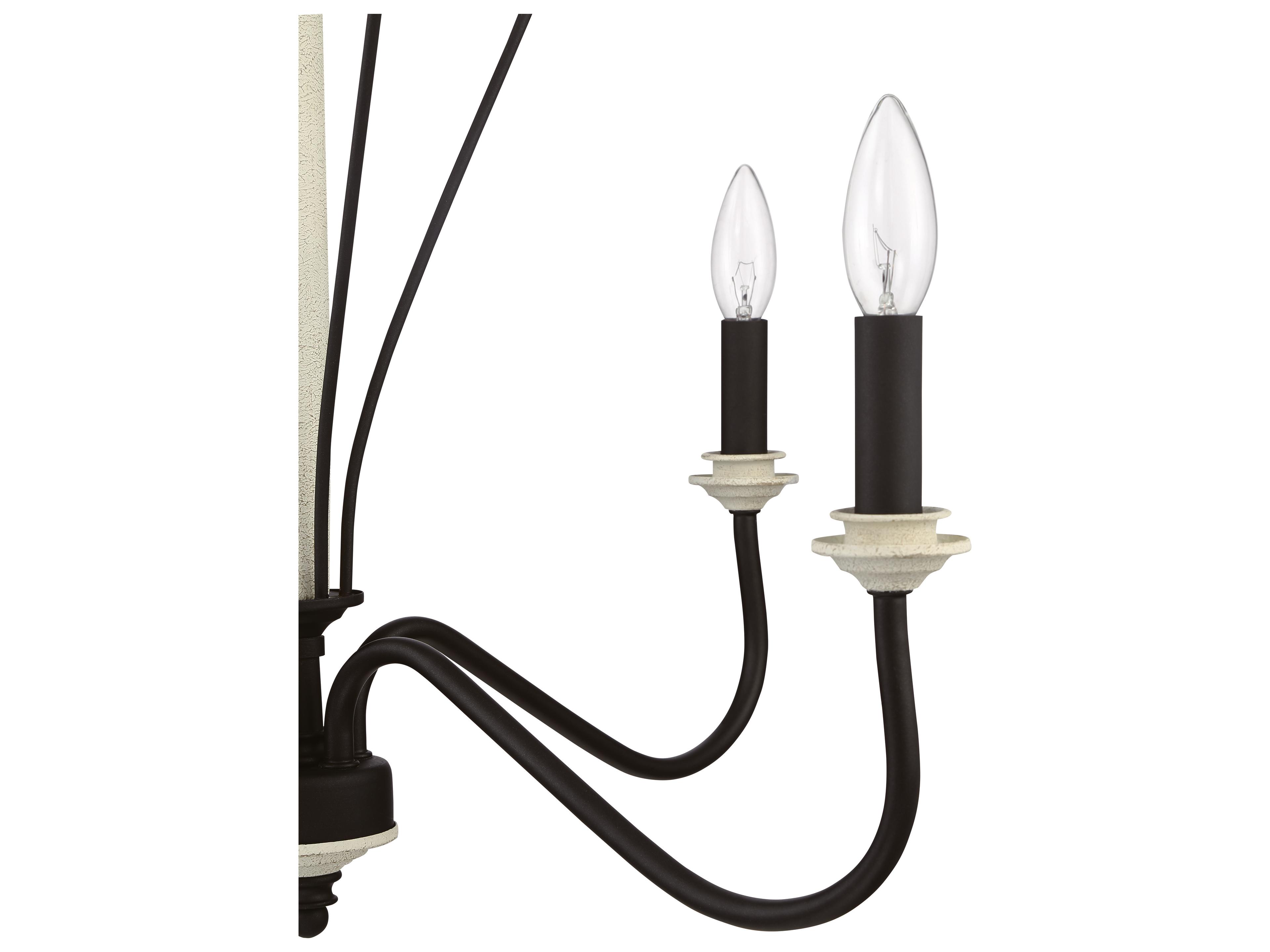 Craftmade Anna 5-Light Cottage White Espresso Off Candelabra Chandelier