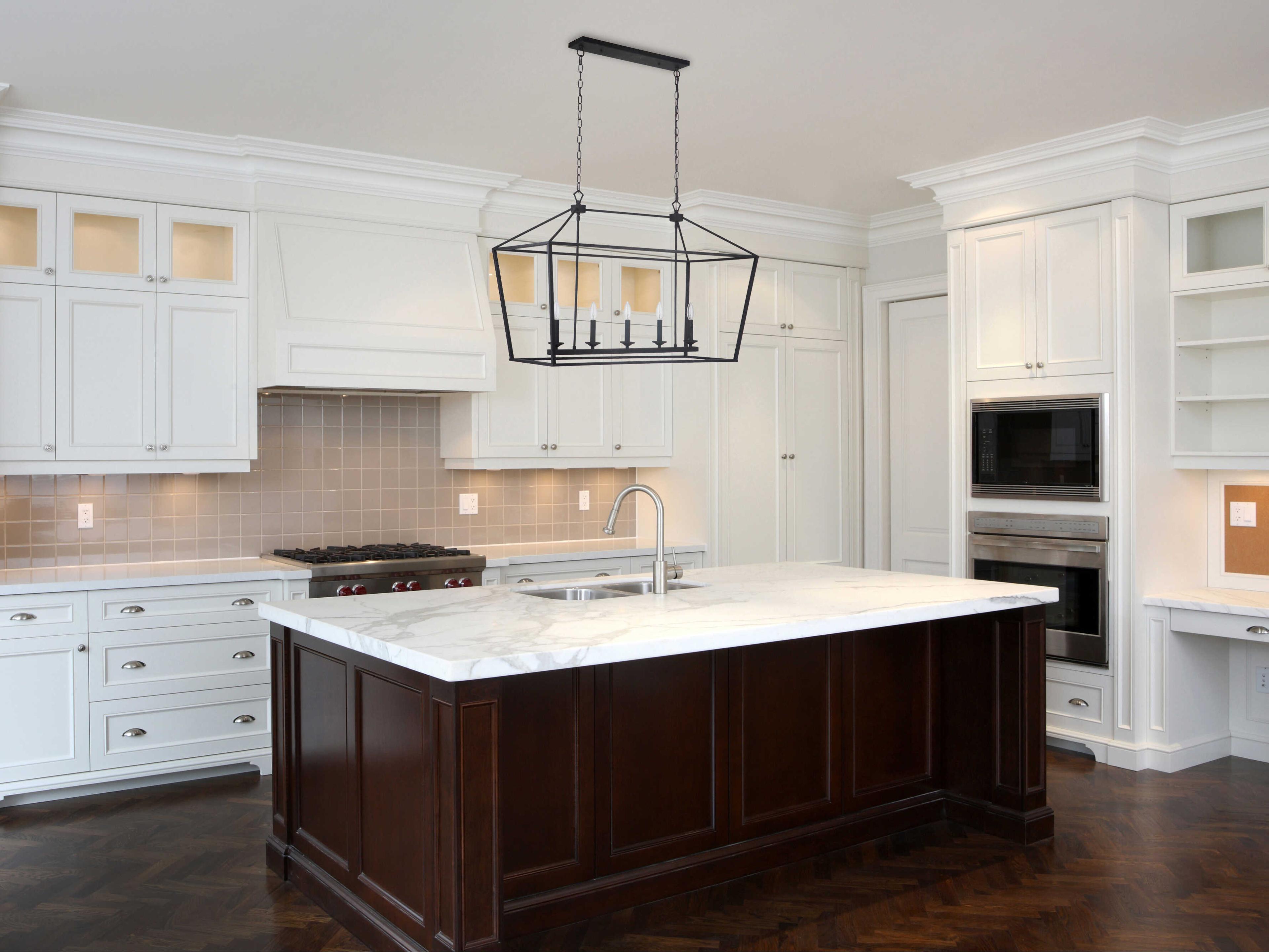 Craftmade Flynt 5-Light Flat Black Linear Island Pendant