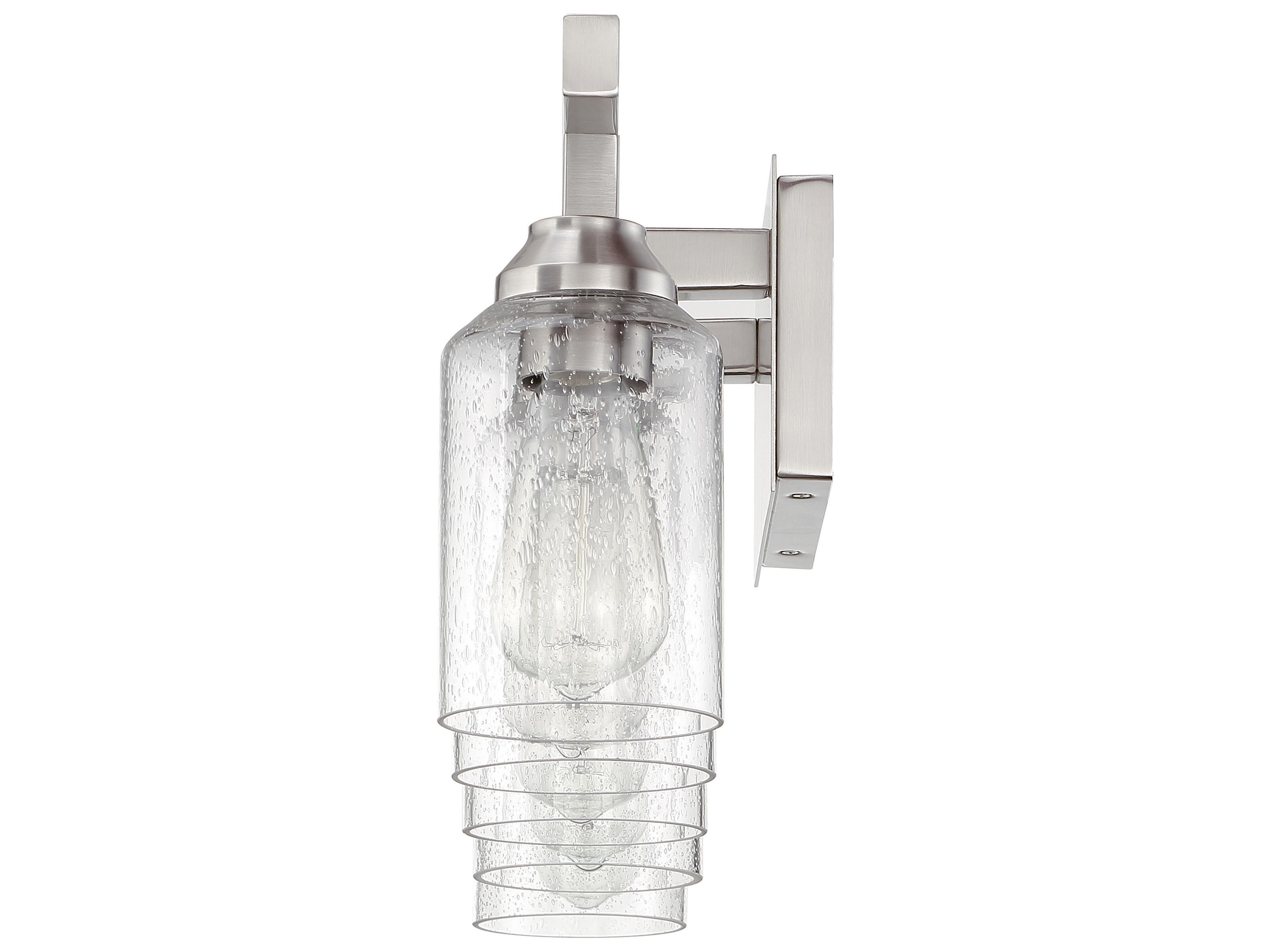 Craftmade Chicago 5-Light Brushed Polished Nickel Glass Vanity Light