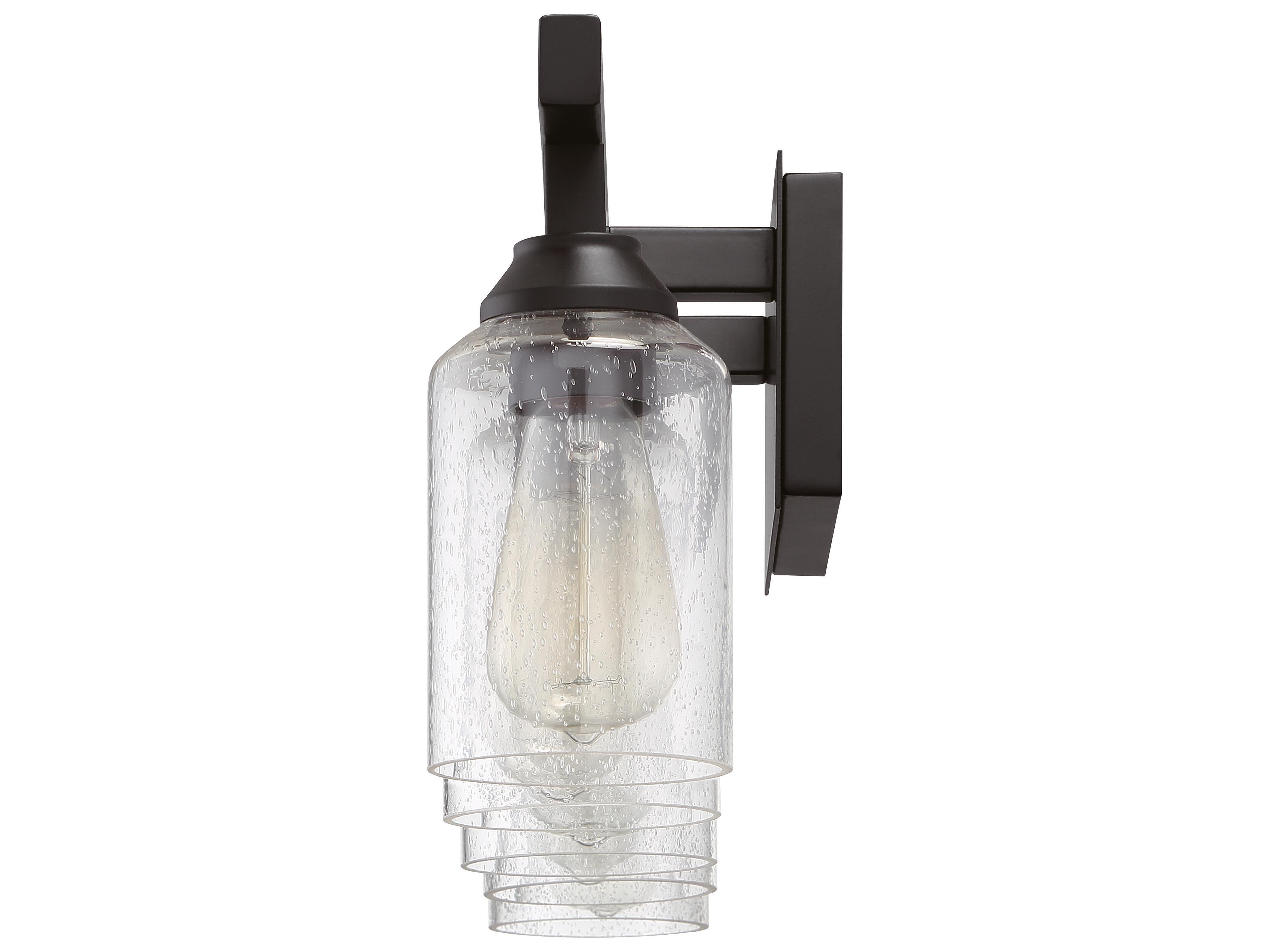 Craftmade Chicago 5-Light Flat Black Glass Vanity Light