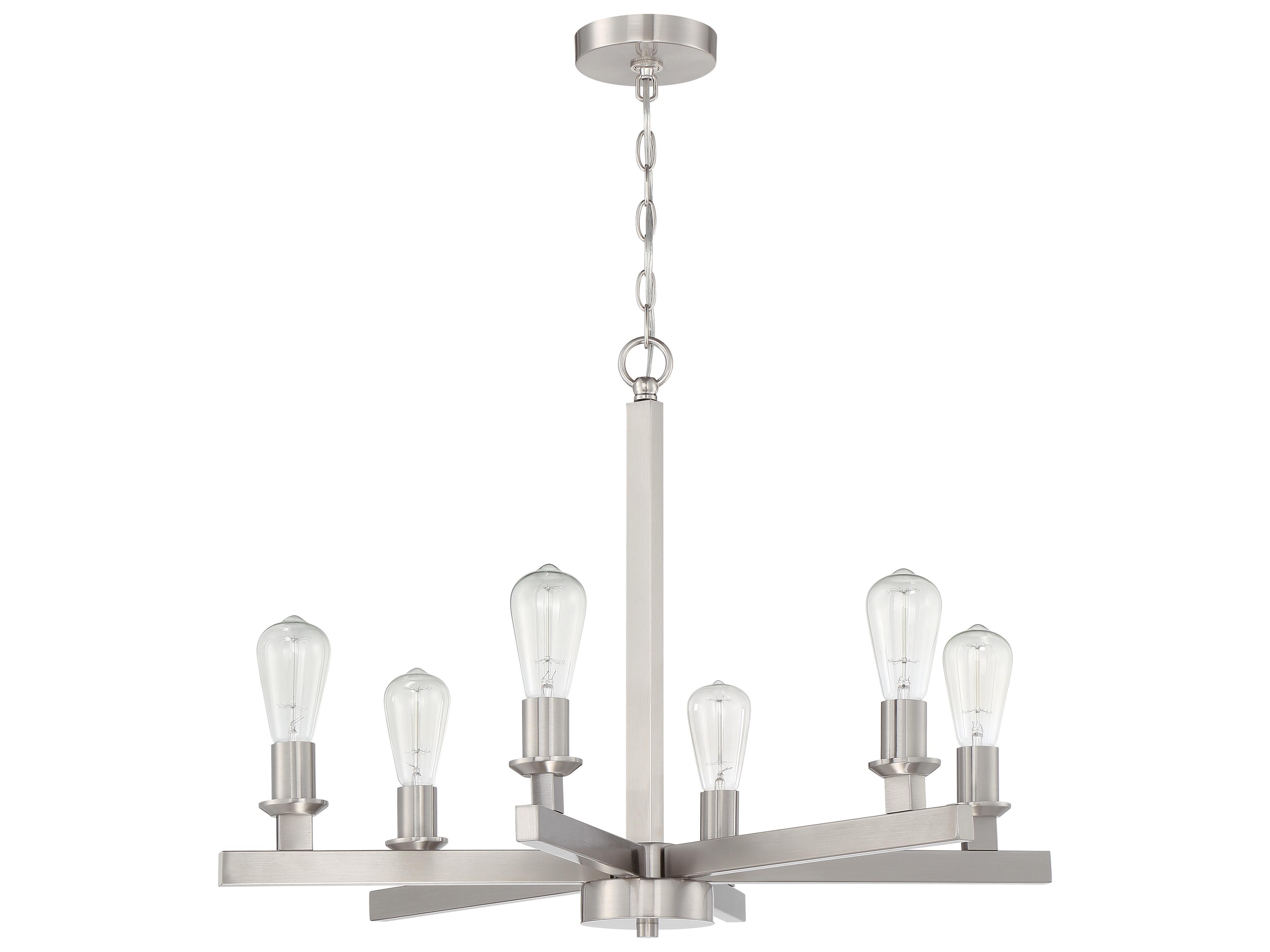Craftmade Chicago 6-Light Brushed Polished Nickel Chandelier