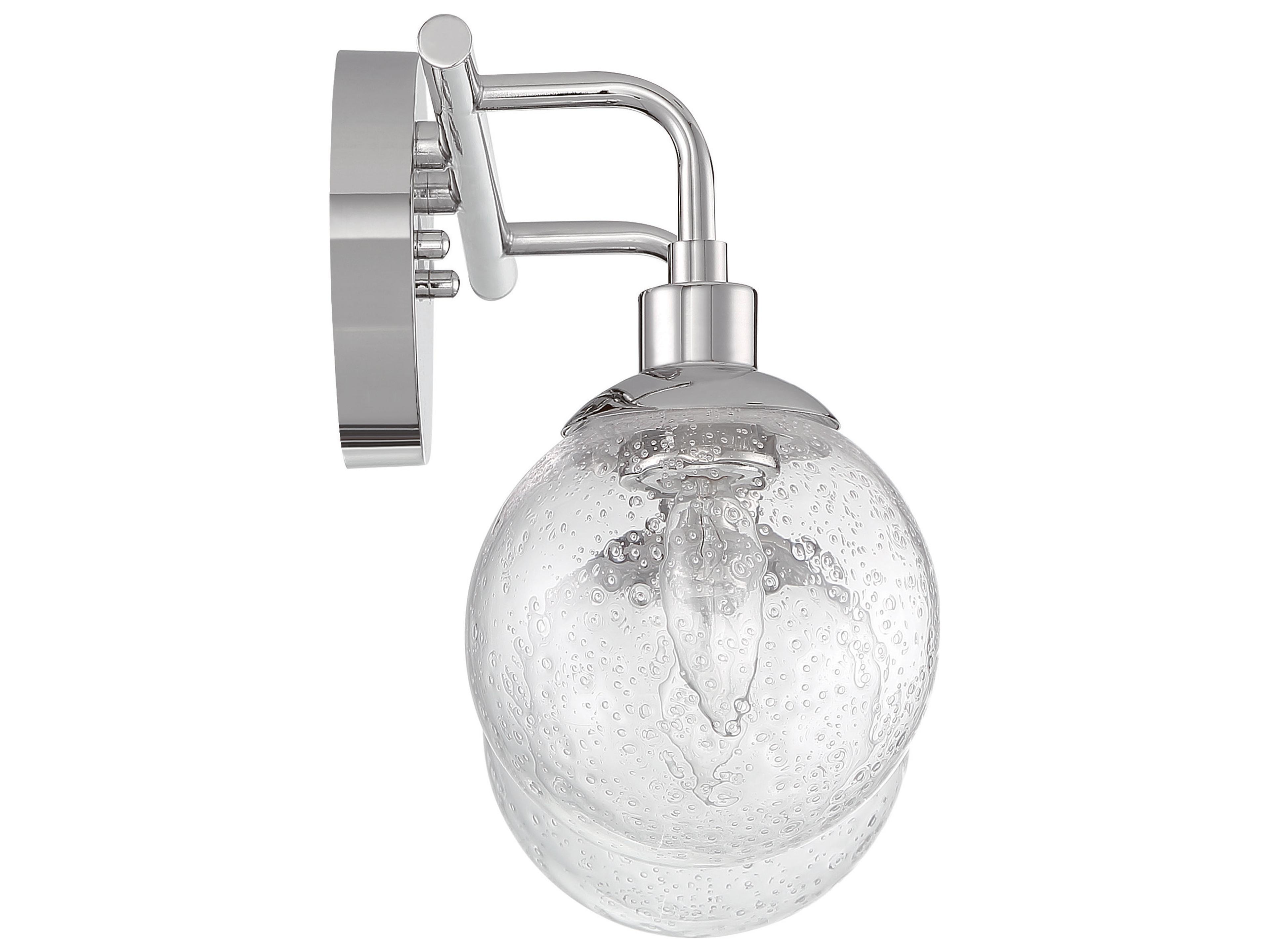 Craftmade Que 2-Light Chrome Glass Vanity Light