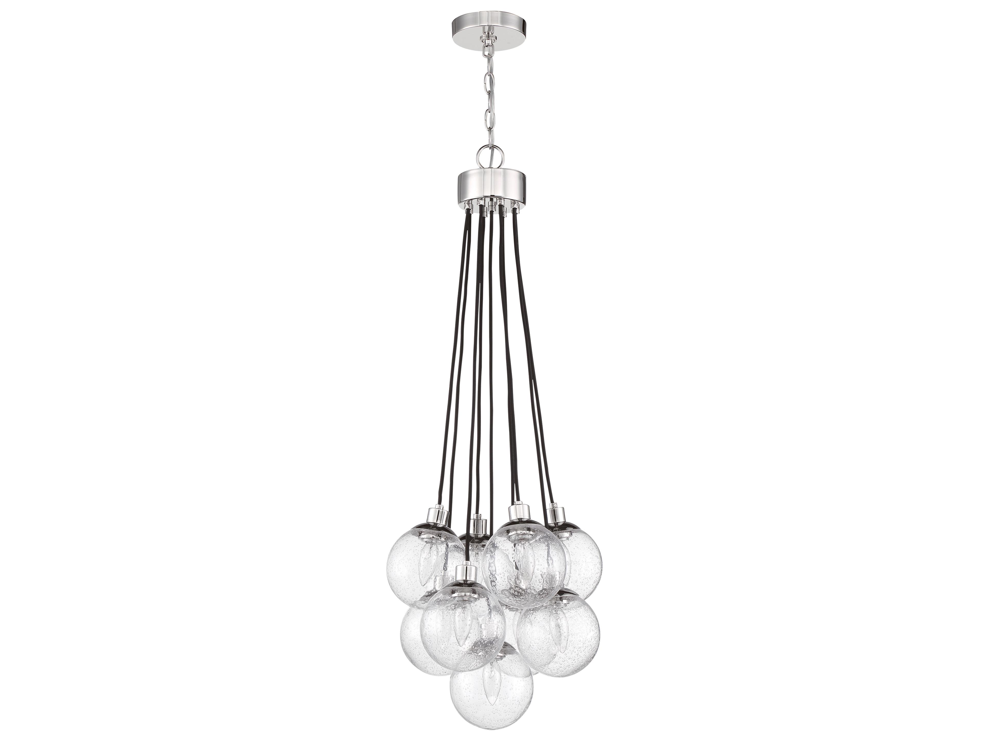 Craftmade Que 9-Light Chrome Glass Globe Pendant