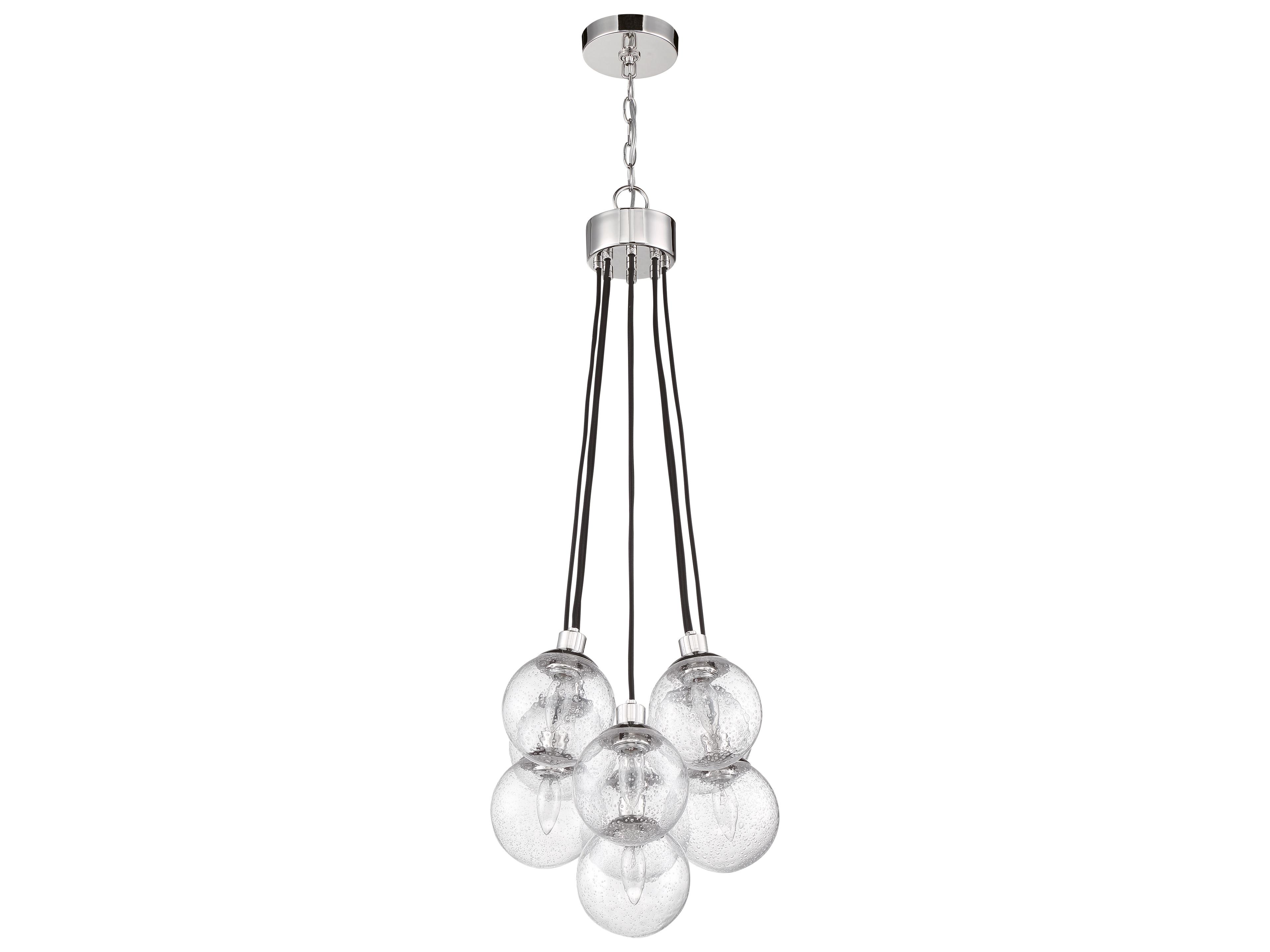Craftmade Que 9-Light Chrome Glass Globe Pendant