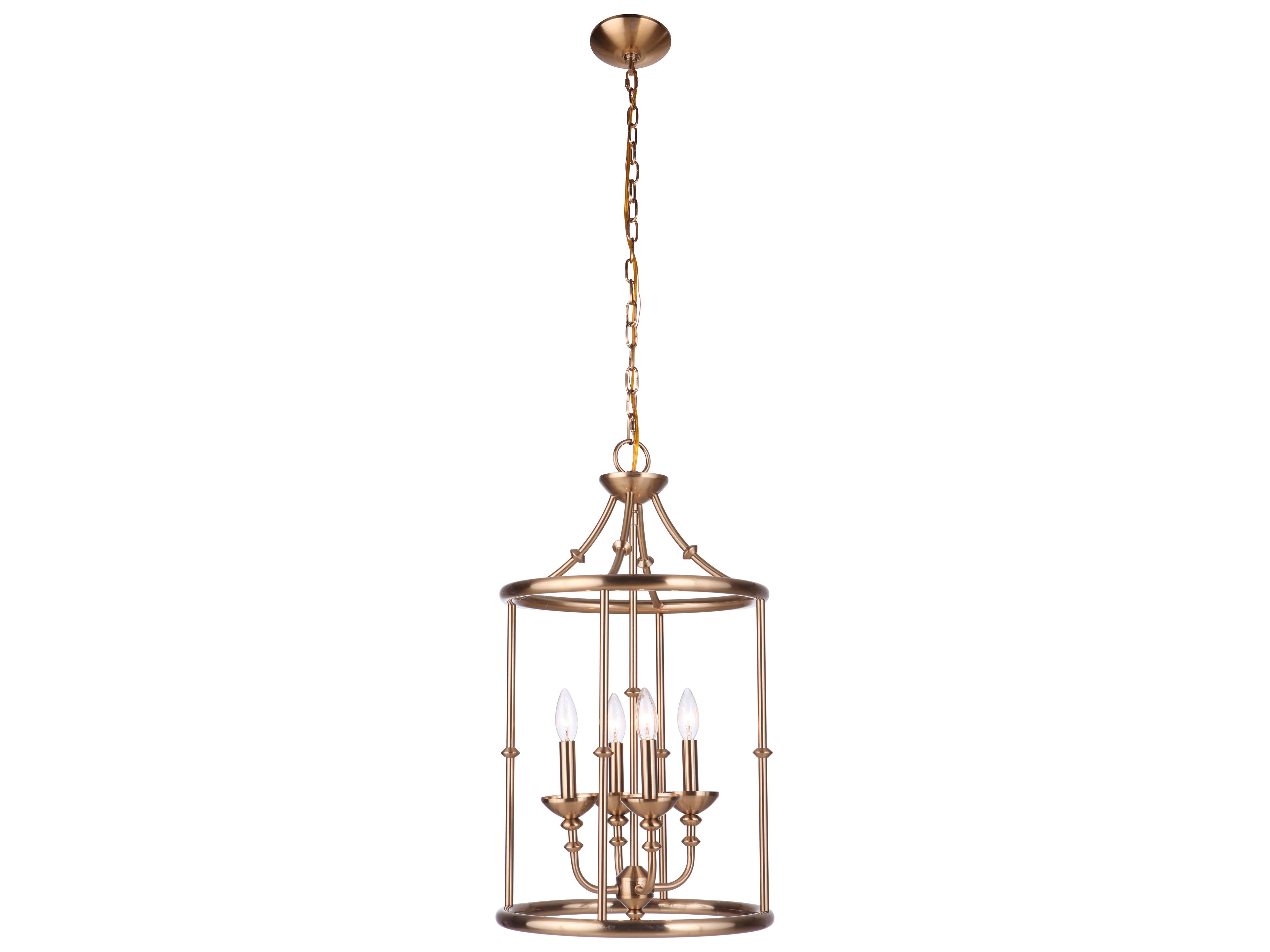 Craftmade Marlowe 4-Light Satin Brass Candelabra Chandelier