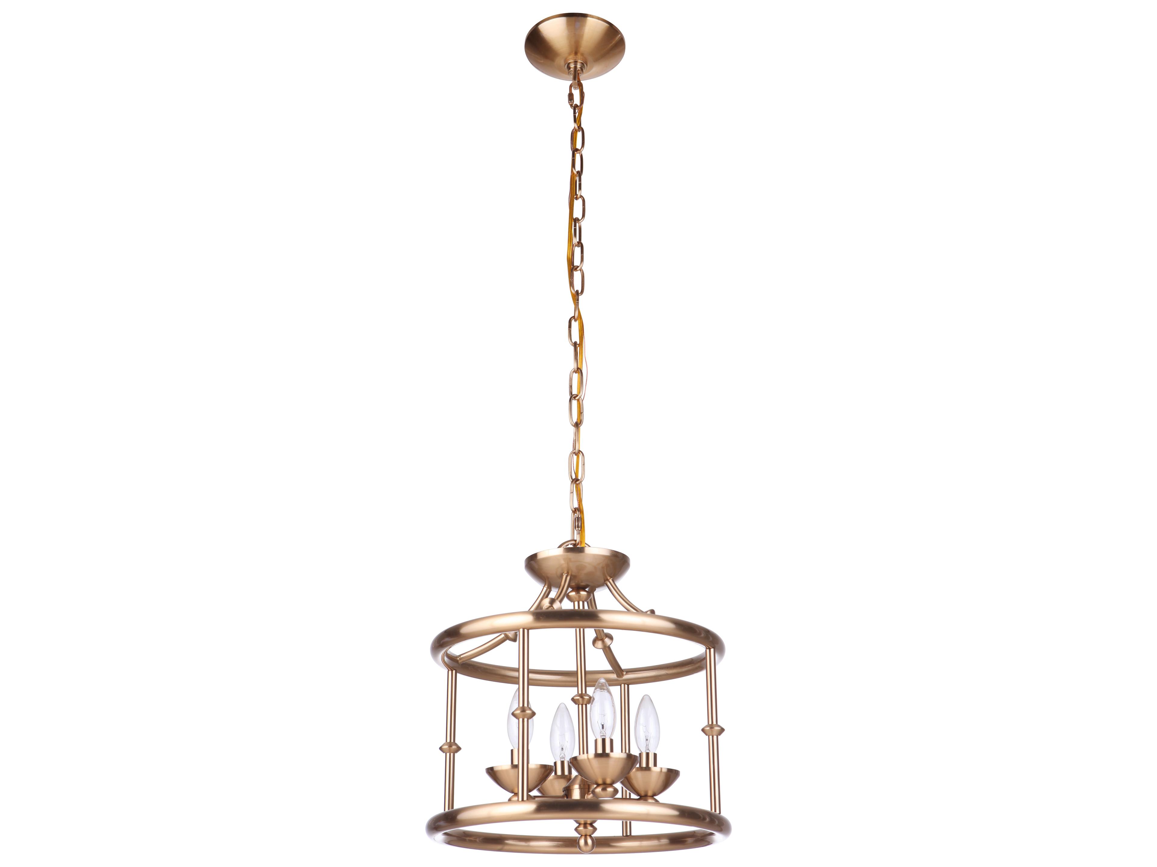 Marlowe 4-Light Satin Brass Candelabra Chandelier