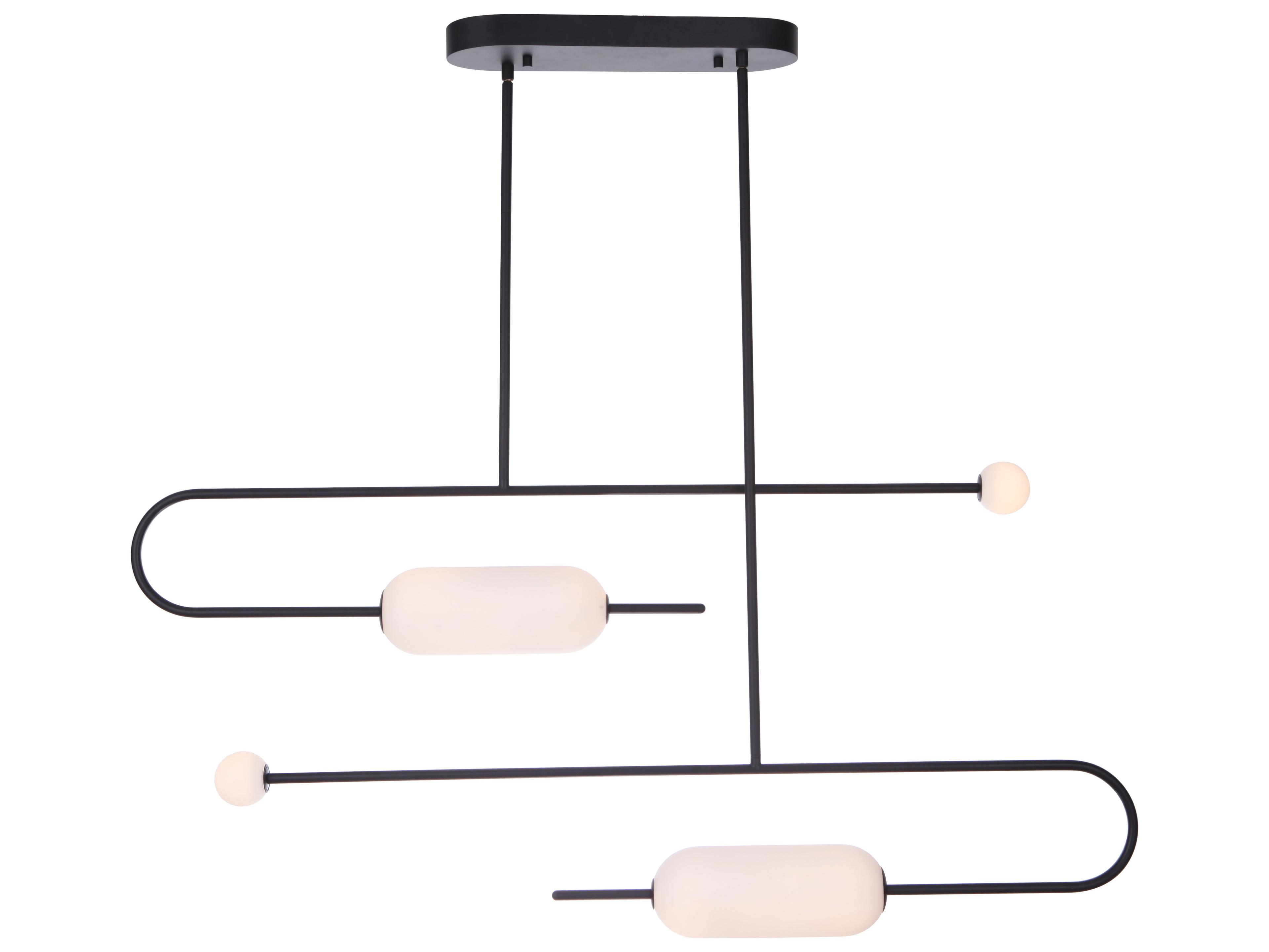 Craftmade Tuli 4-Light Flat Black Glass LED Island Pendant