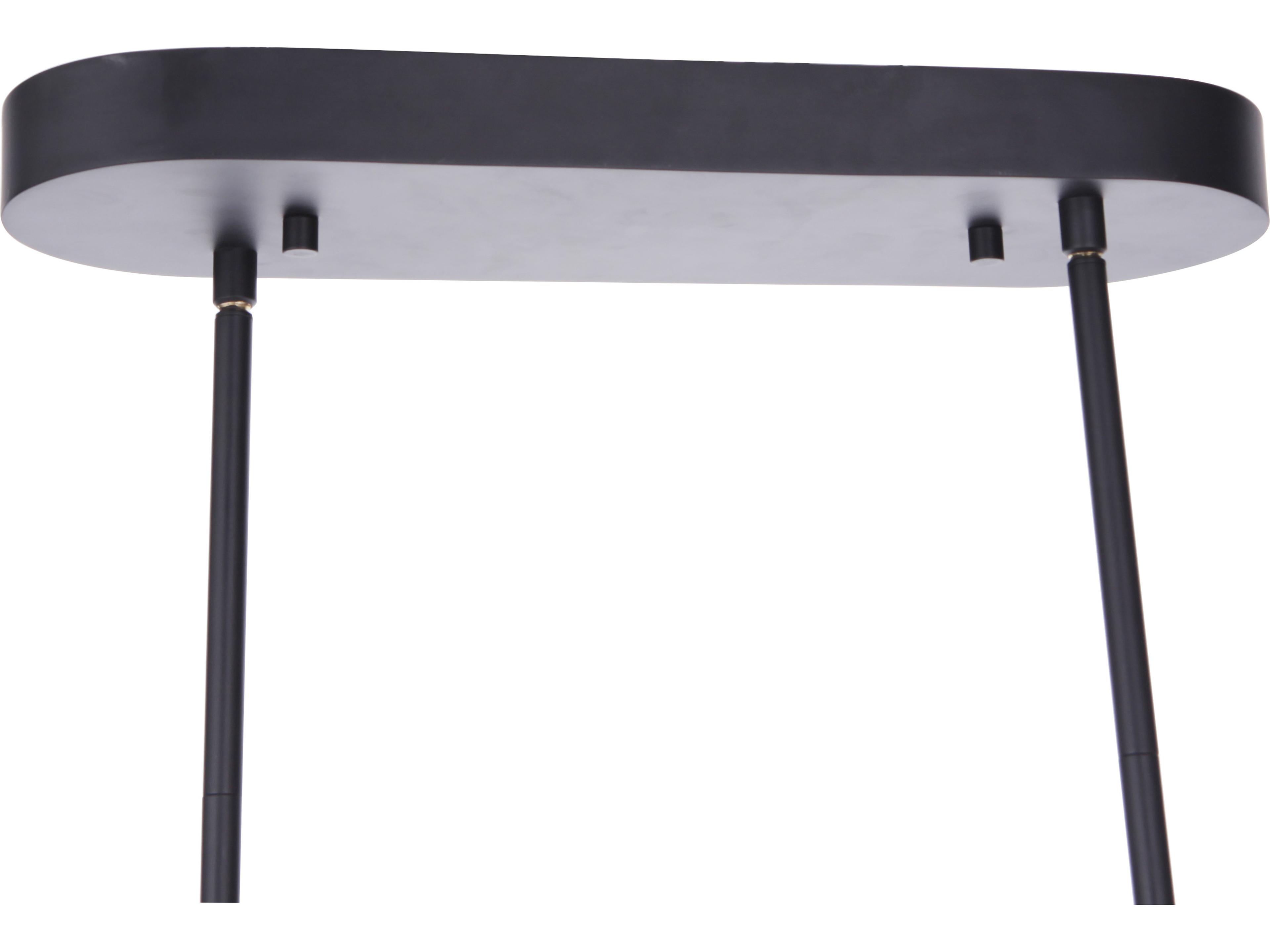 Craftmade Tuli 4-Light Flat Black Glass LED Island Pendant