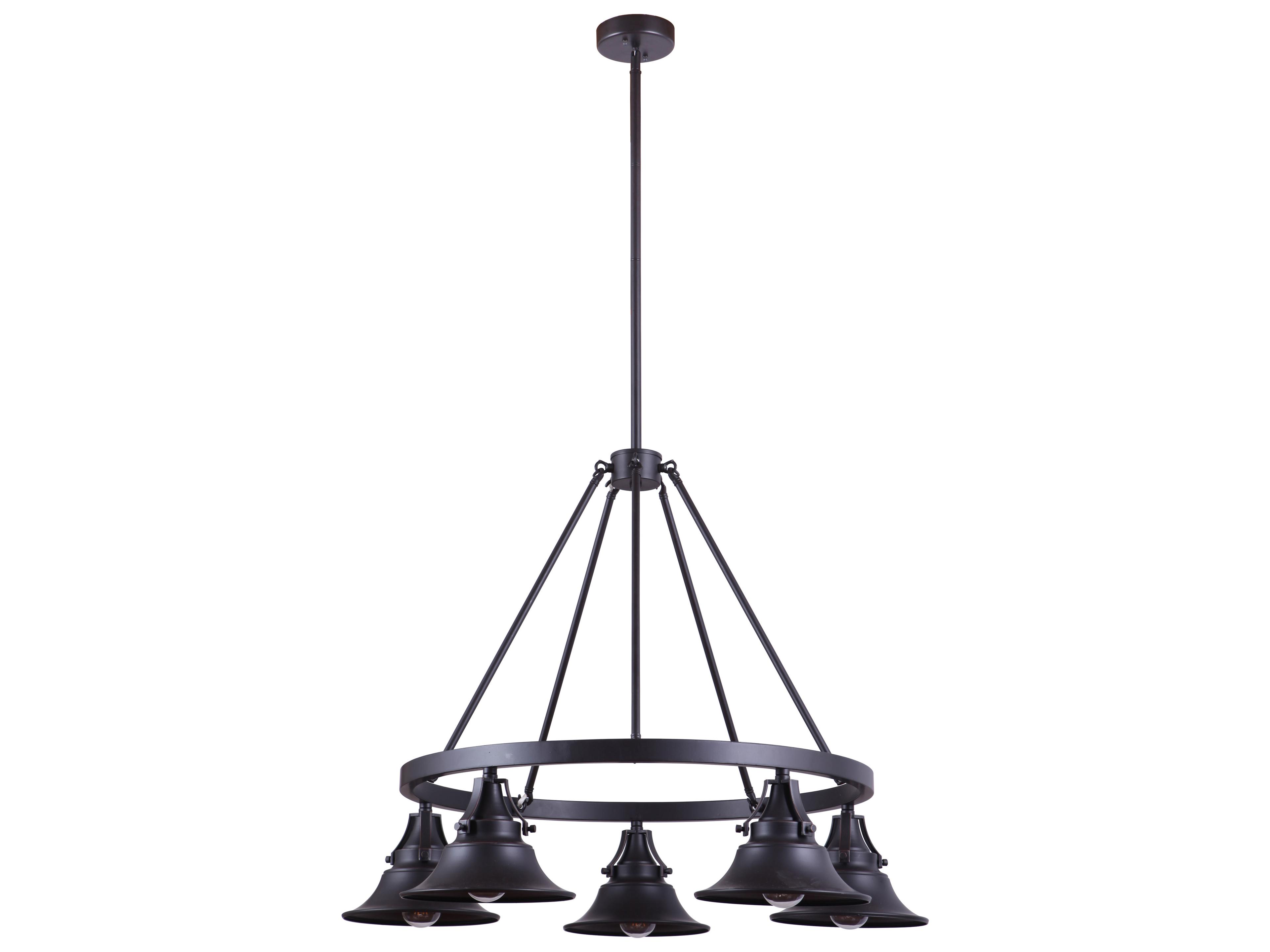 Union 5-Light Oiled Bronze Gilded Bell Chandelier