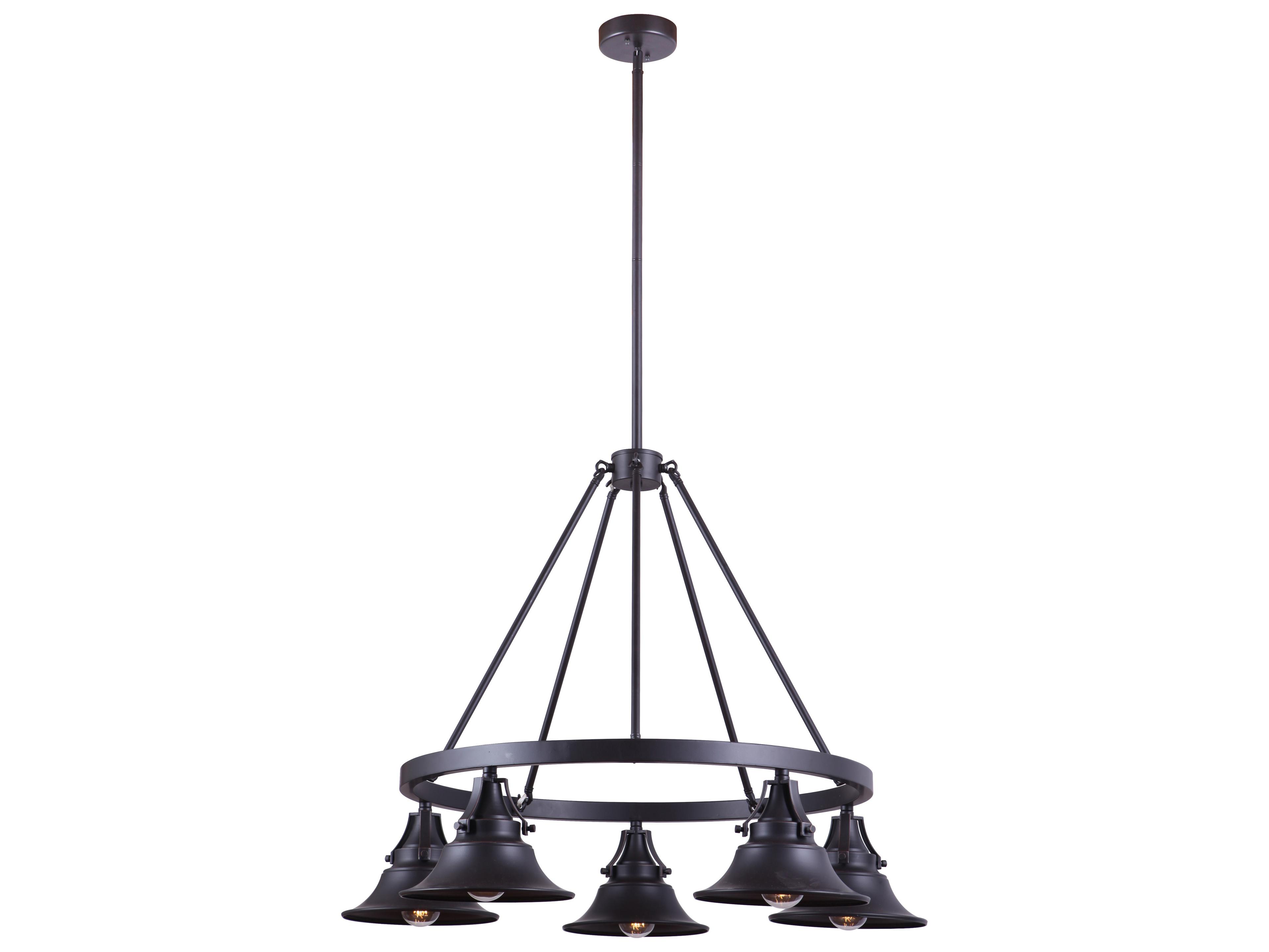 Craftmade Union 5-Light Oiled Bronze Gilded Bell Chandelier