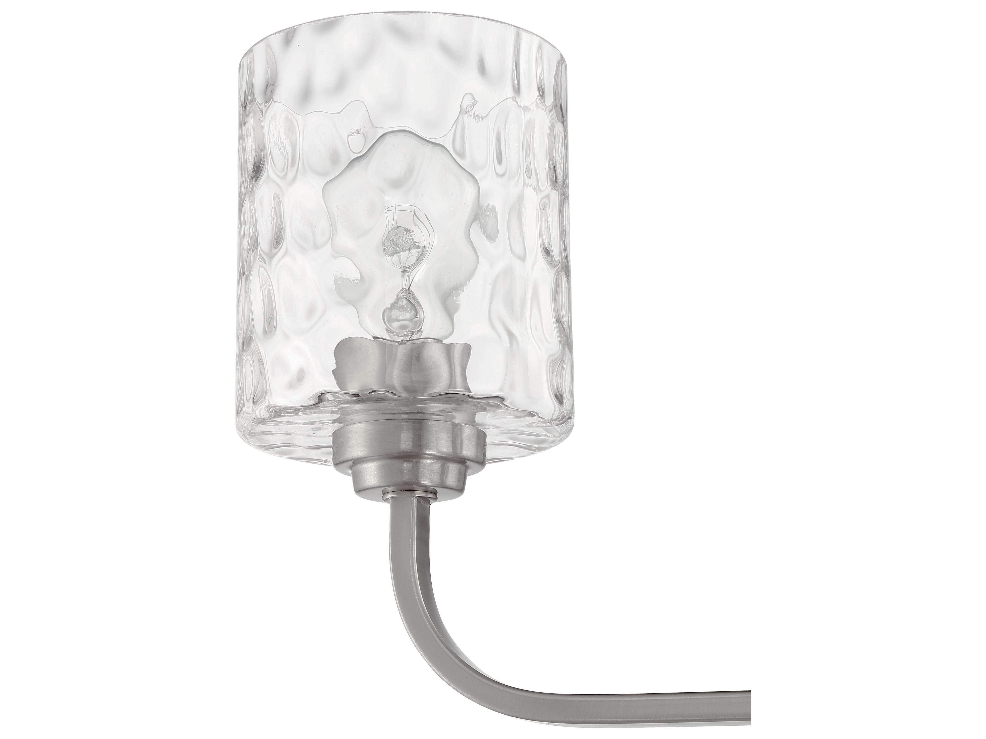 Craftmade Collins 3-Light Brushed Polished Nickel Glass Cylinder Chandelier