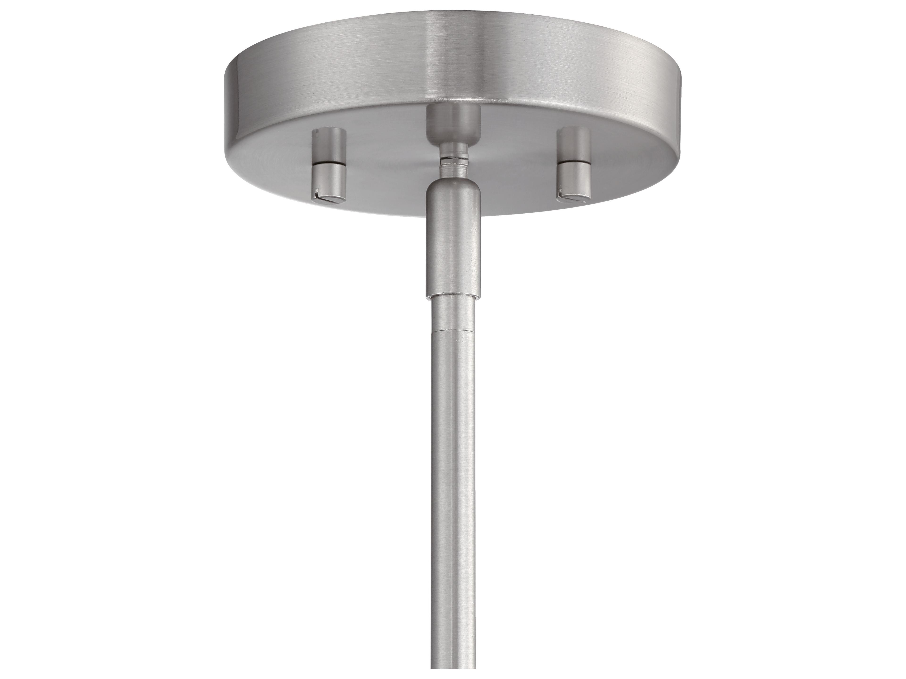 Craftmade Collins 1-Light Brushed Polished Nickel Glass Cylinder Mini Pendant