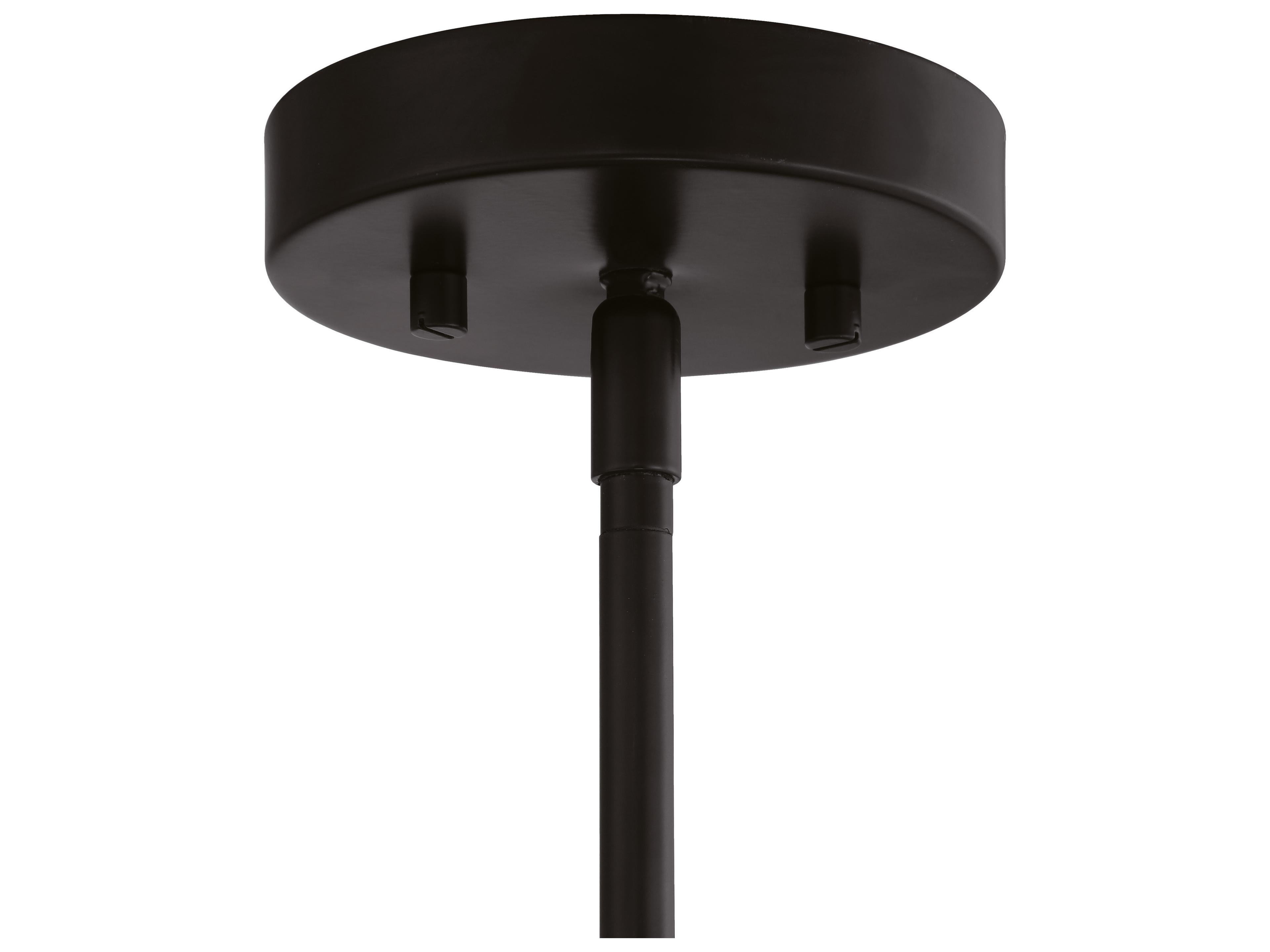 Craftmade Collins 1-Light Flat Black Glass Cylinder Mini Pendant