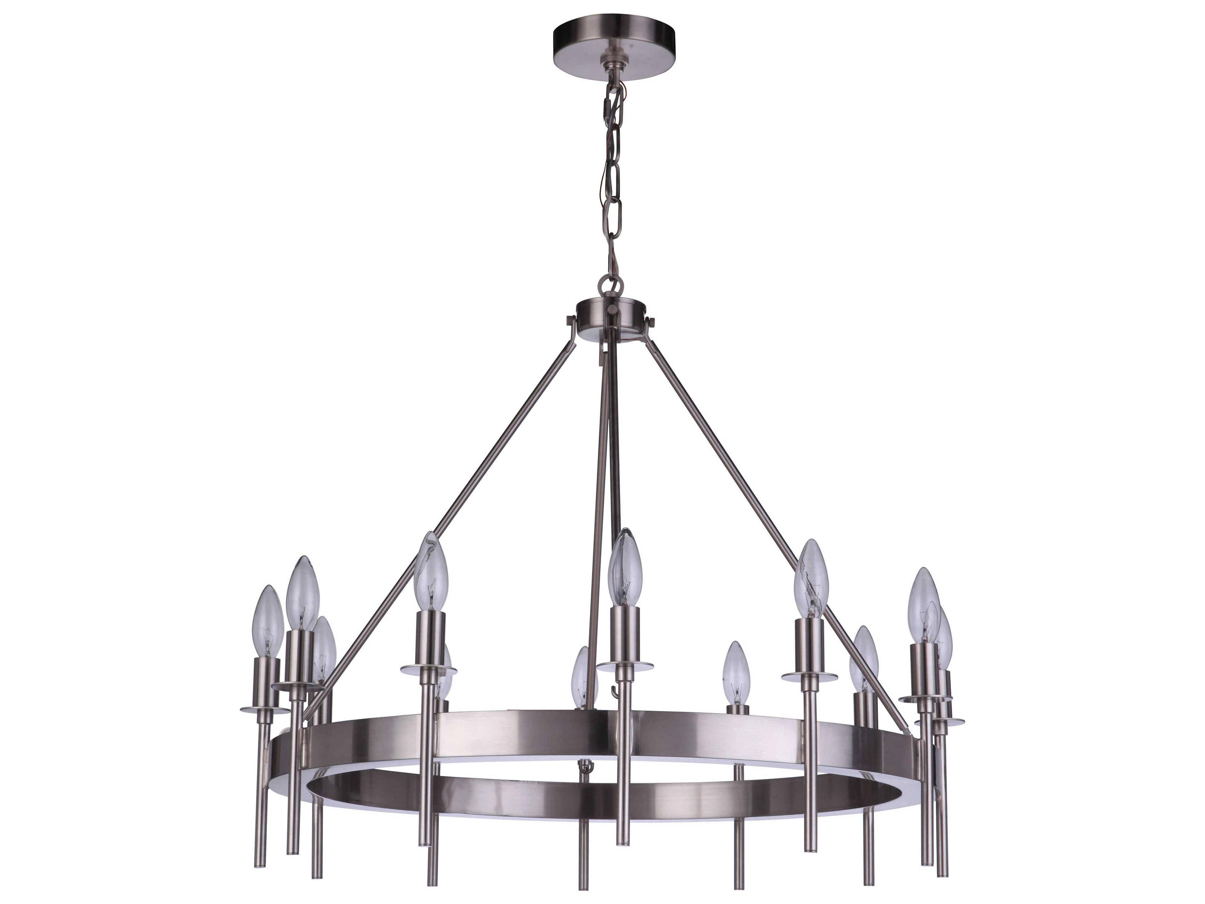 Larrson 12-Light Brushed Polished Nickel Chandelier