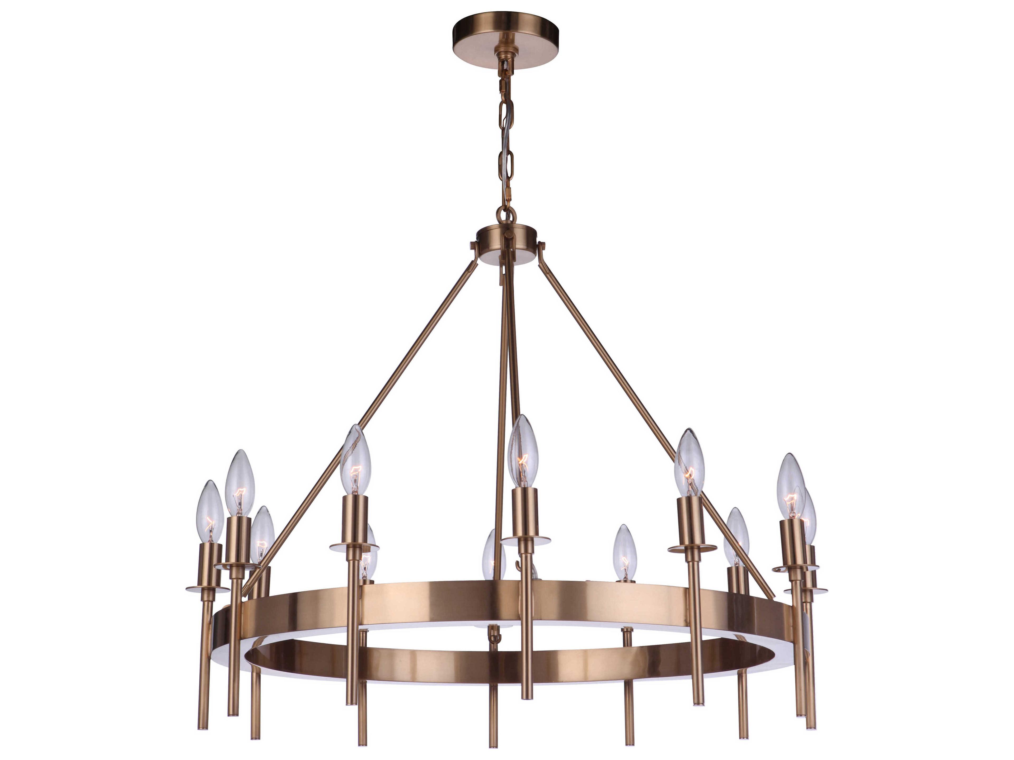 Craftmade Larrson 12-Light Satin Brass Chandelier