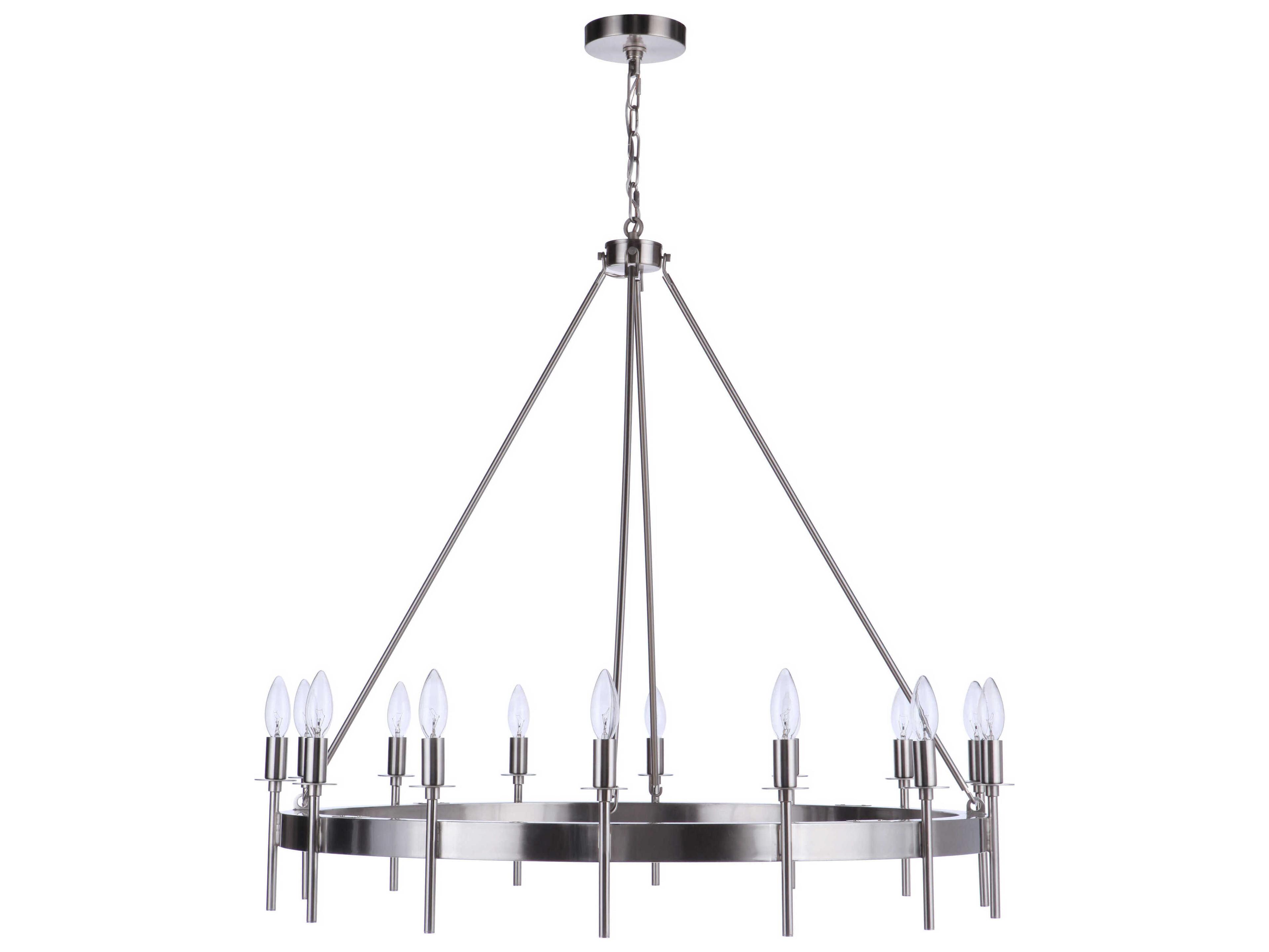 Larrson 14-Light Brushed Polished Nickel Chandelier