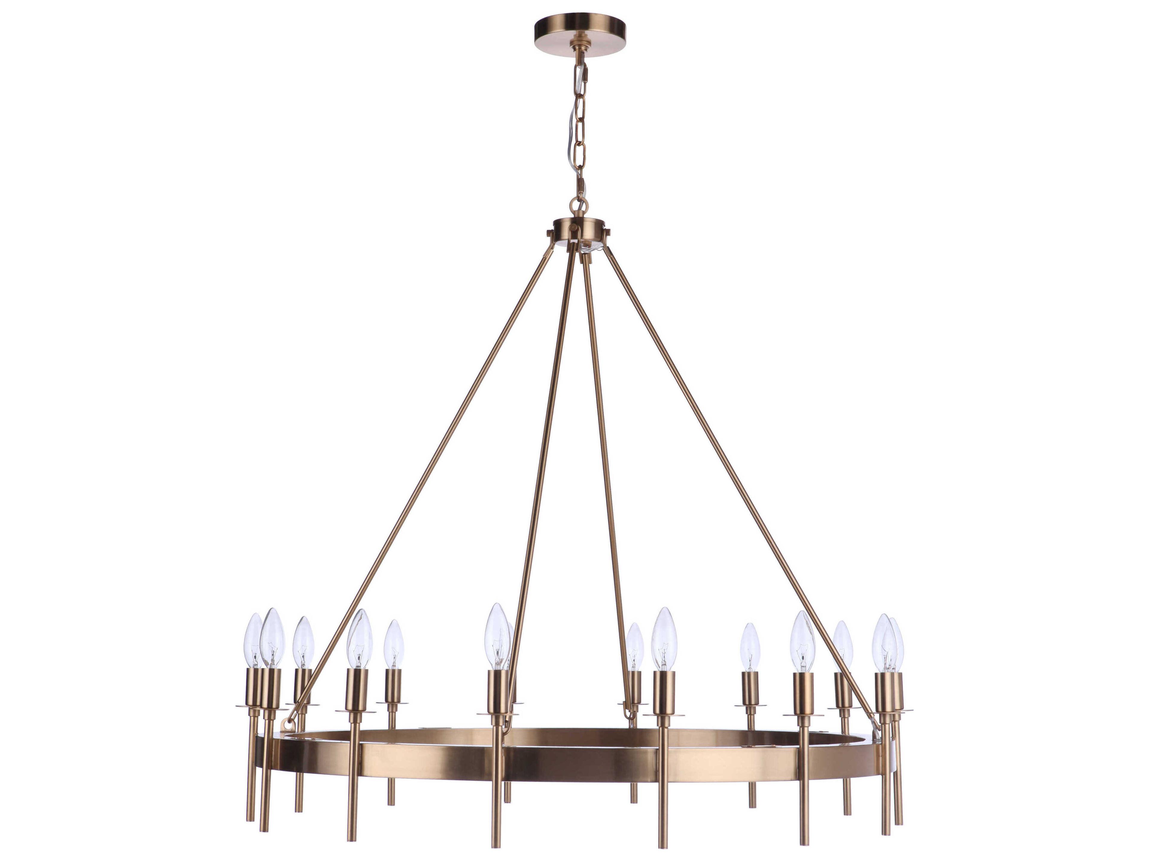 Larrson 14-Light Satin Brass Chandelier