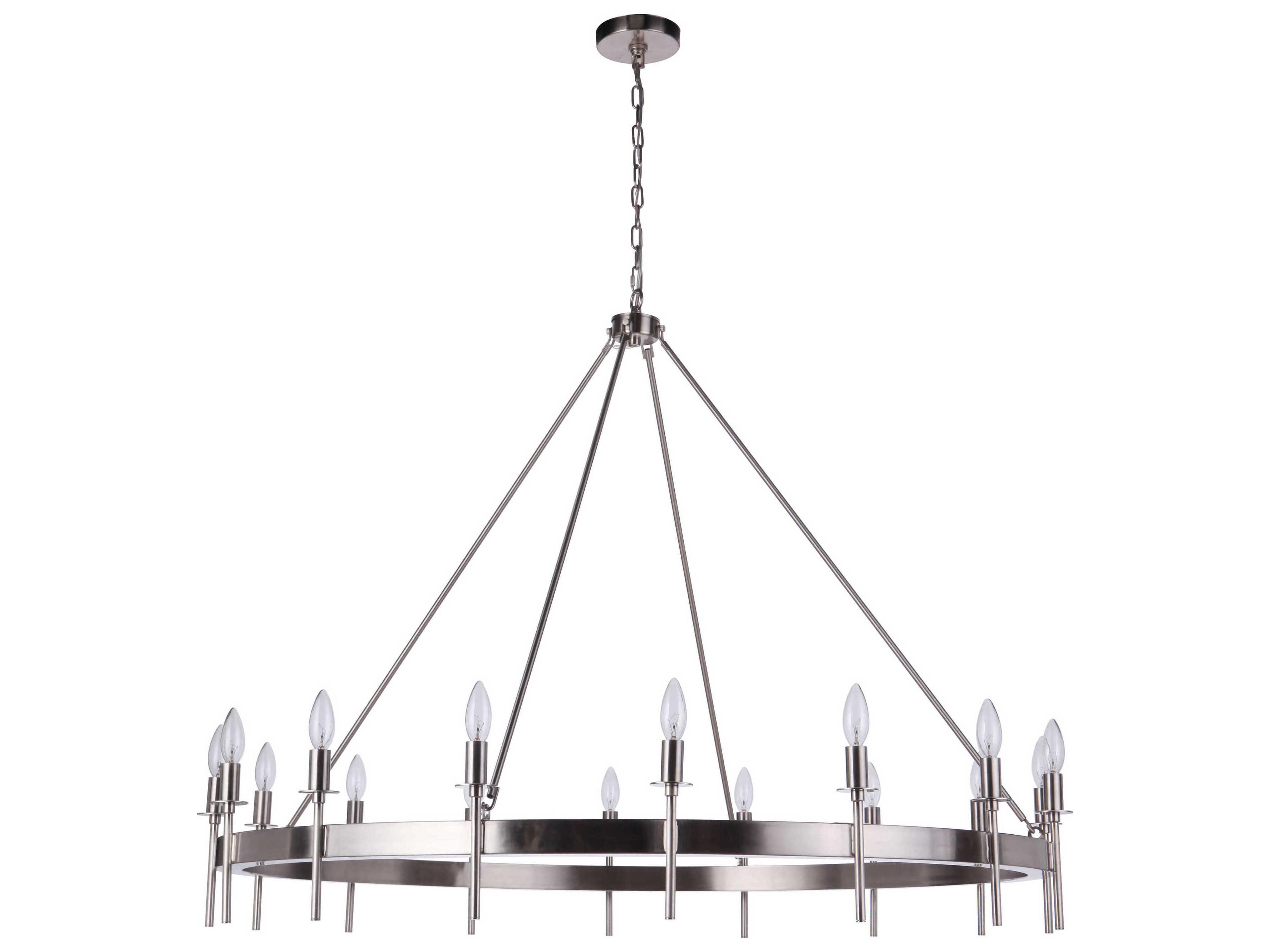 Larrson 16-Light Brushed Polished Nickel Candelabra Chandelier