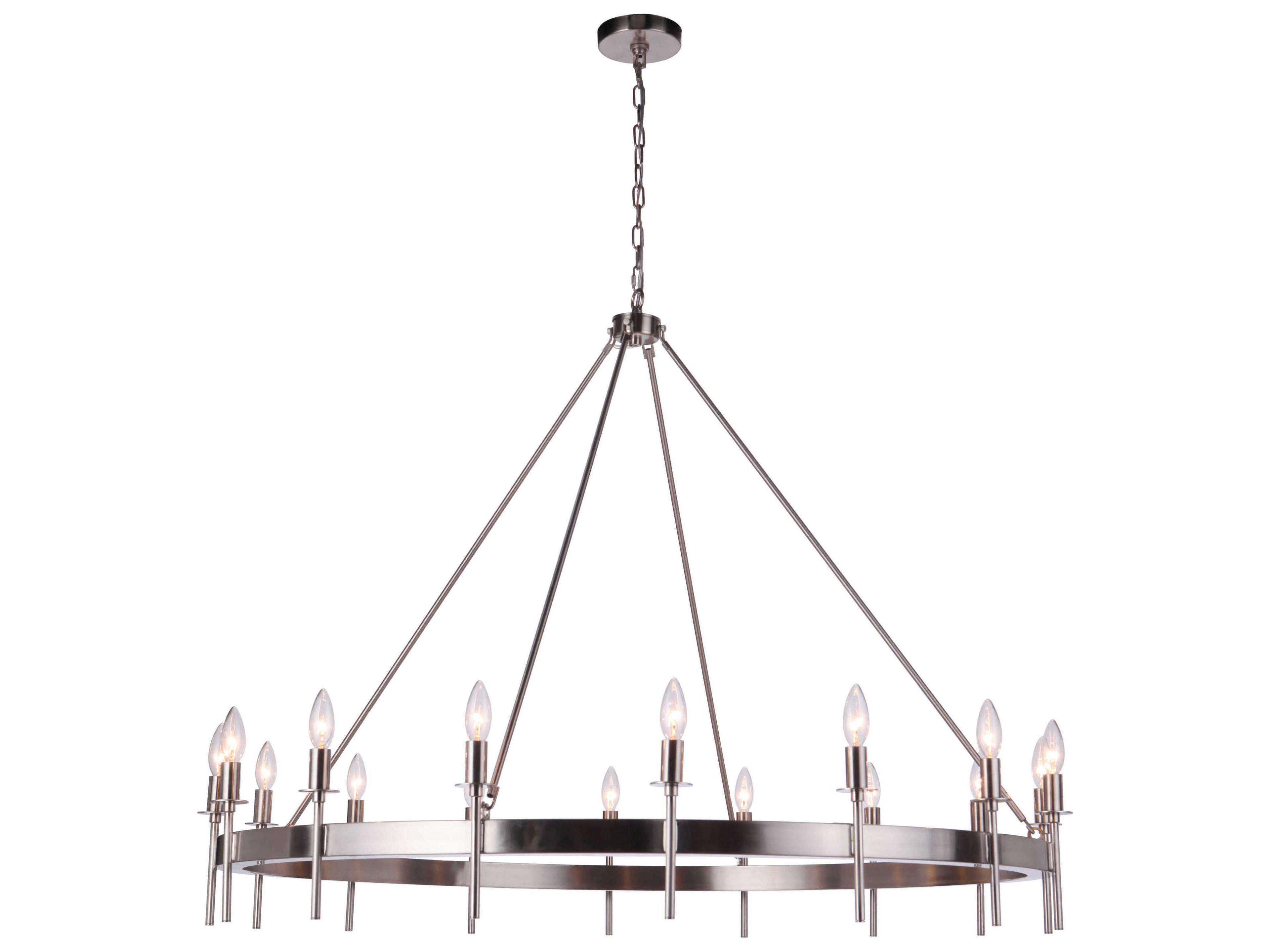 Craftmade Larrson 16-Light Brushed Polished Nickel Candelabra Chandelier