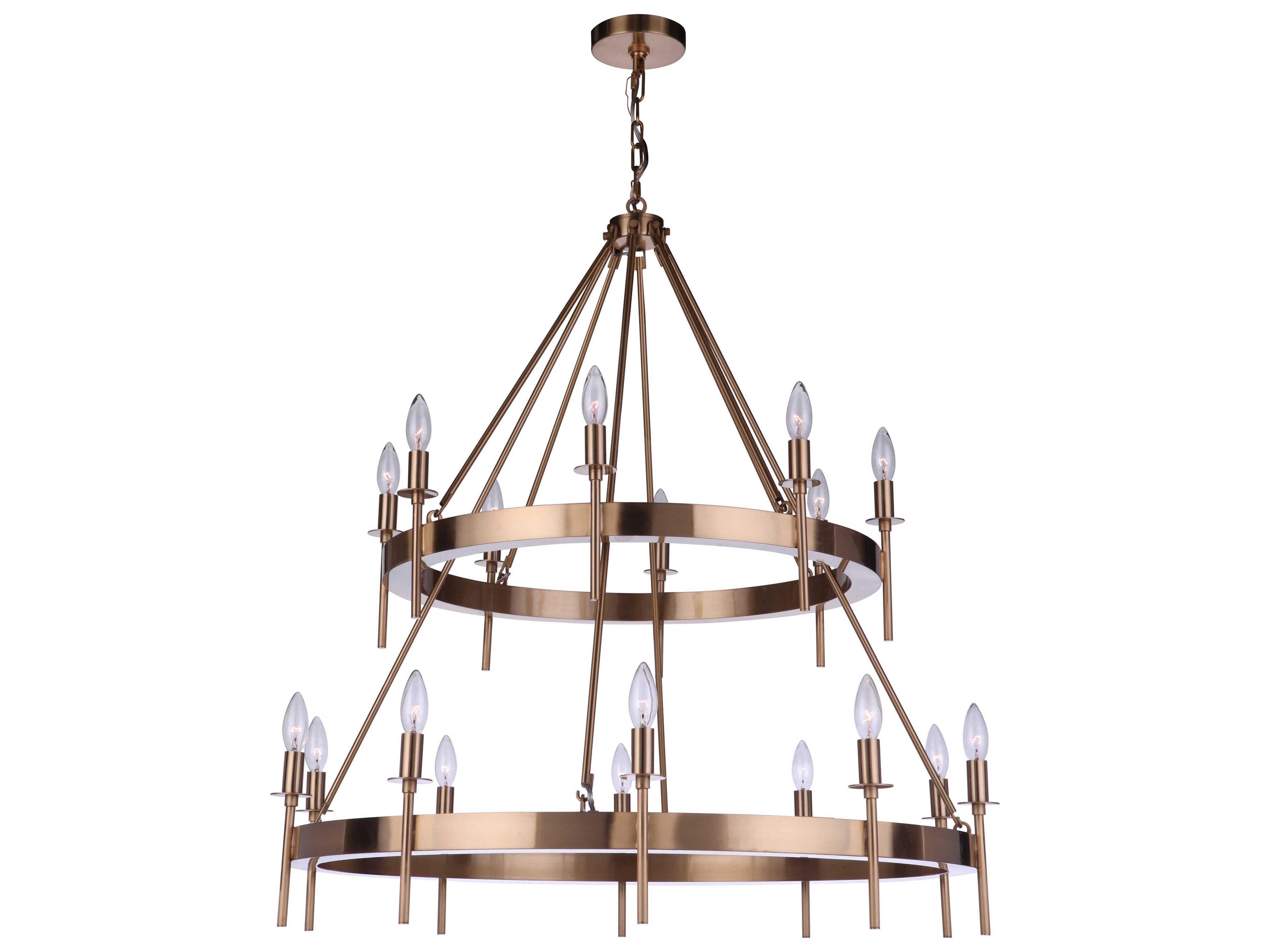 Craftmade Larrson 18-Light Satin Brass Tiered Chandelier