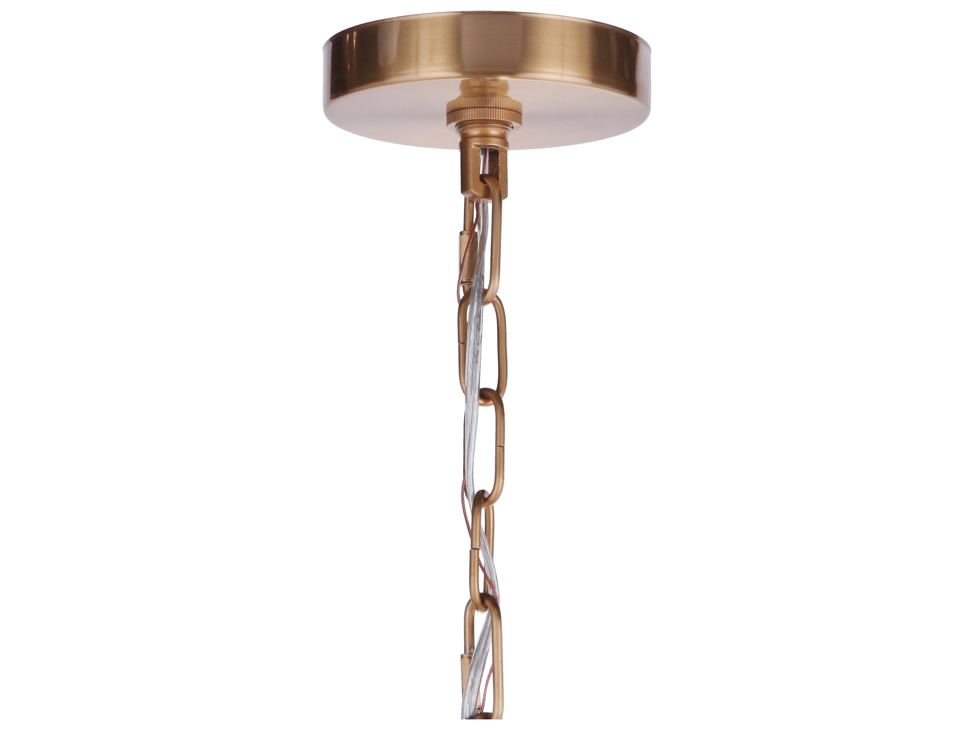 Craftmade Larrson 8-Light Satin Brass Candelabra Chandelier