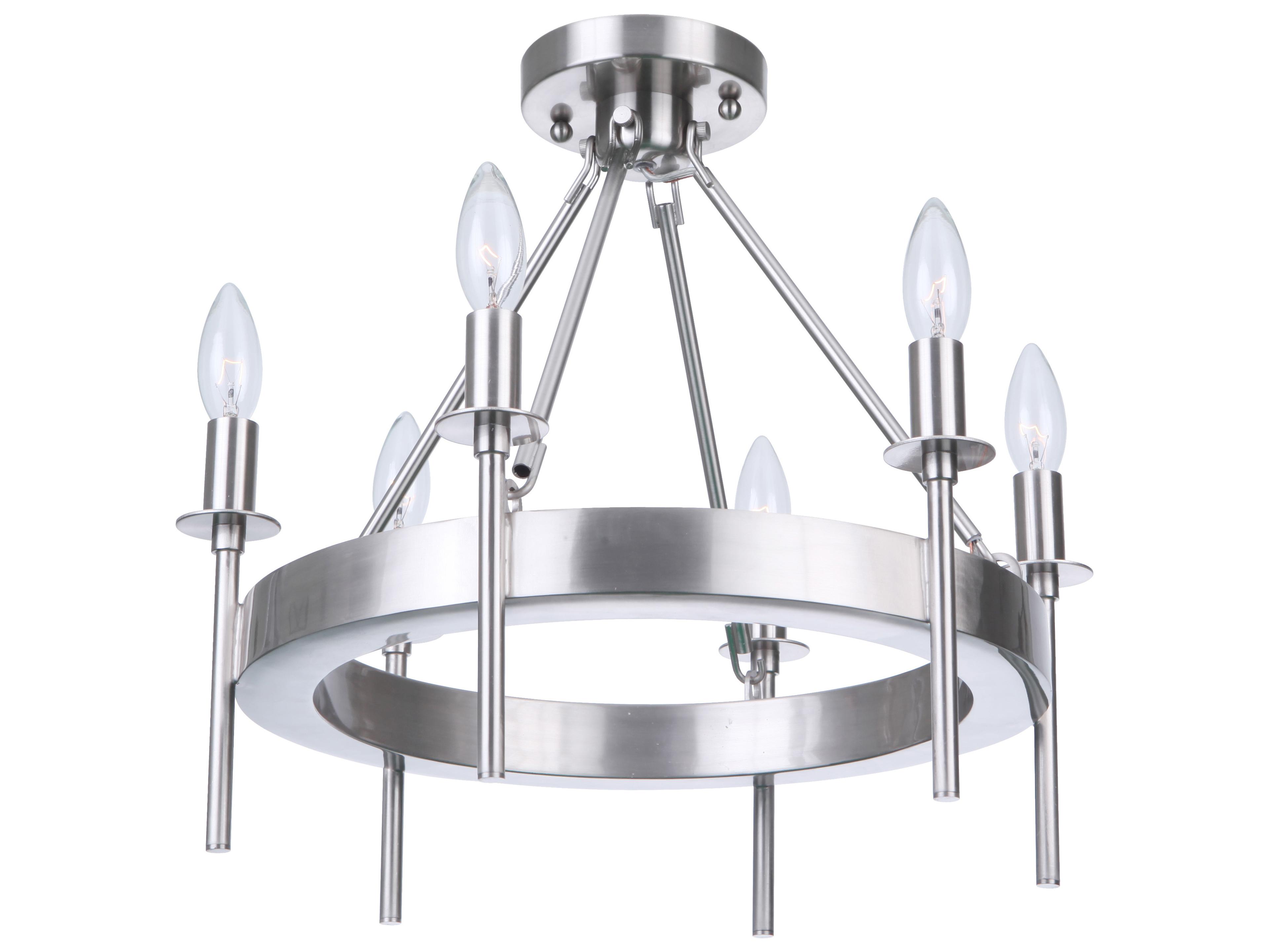 Craftmade Larrson 6-Light Brushed Polished Nickel Semi Flush Mount